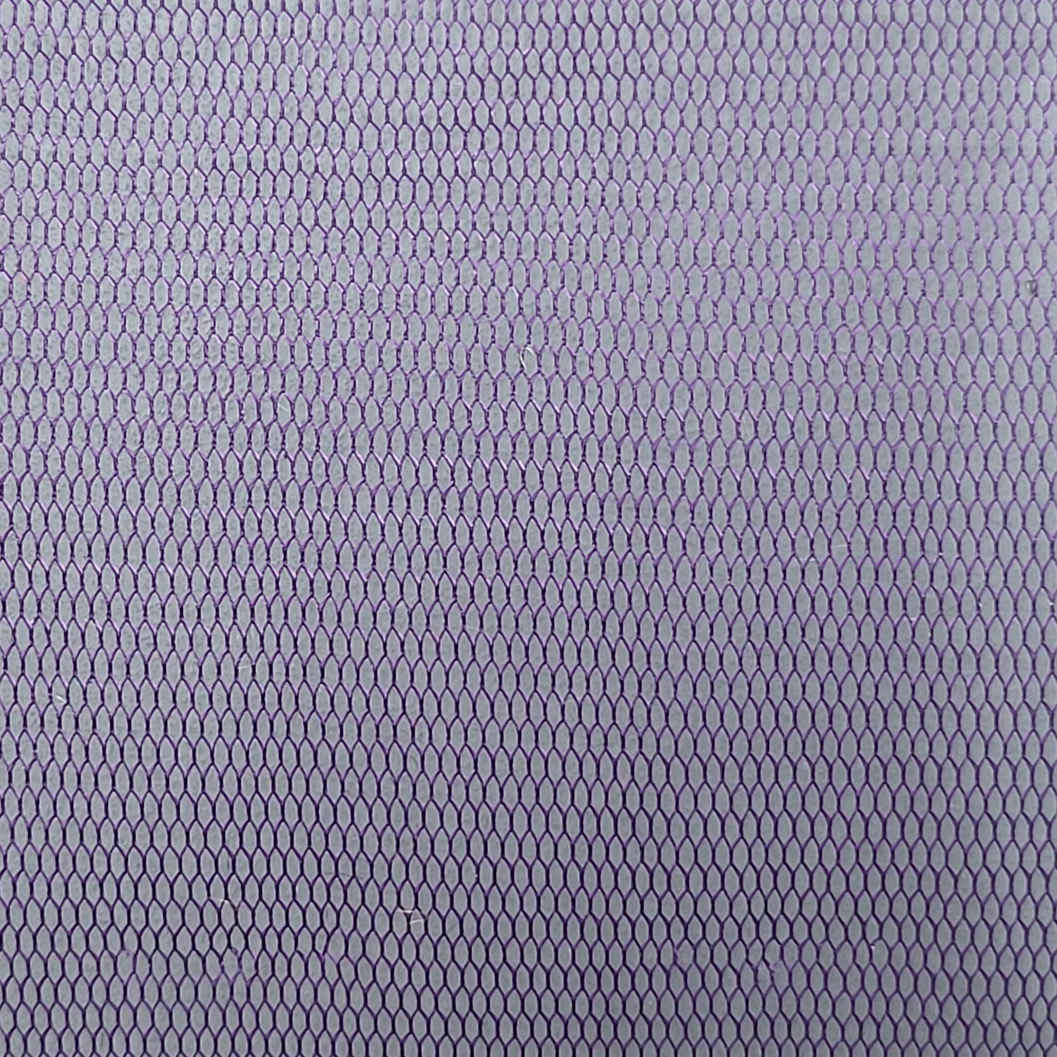 Hexagon Hard Poly Mesh Fabric - FAB 1141 - 17.Purple