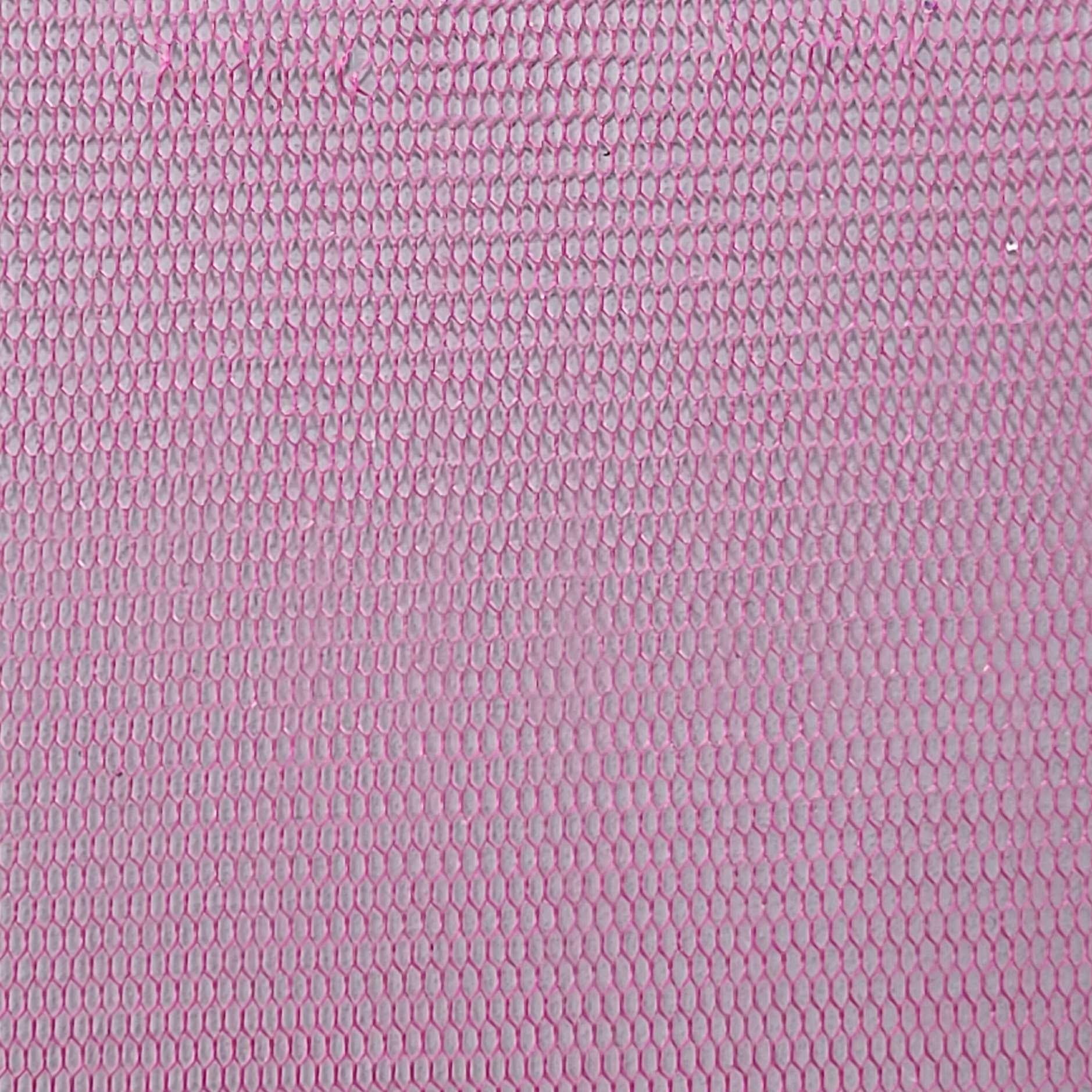 Hexagon Hard Poly Mesh Fabric - FAB 1141 - 21.Red
