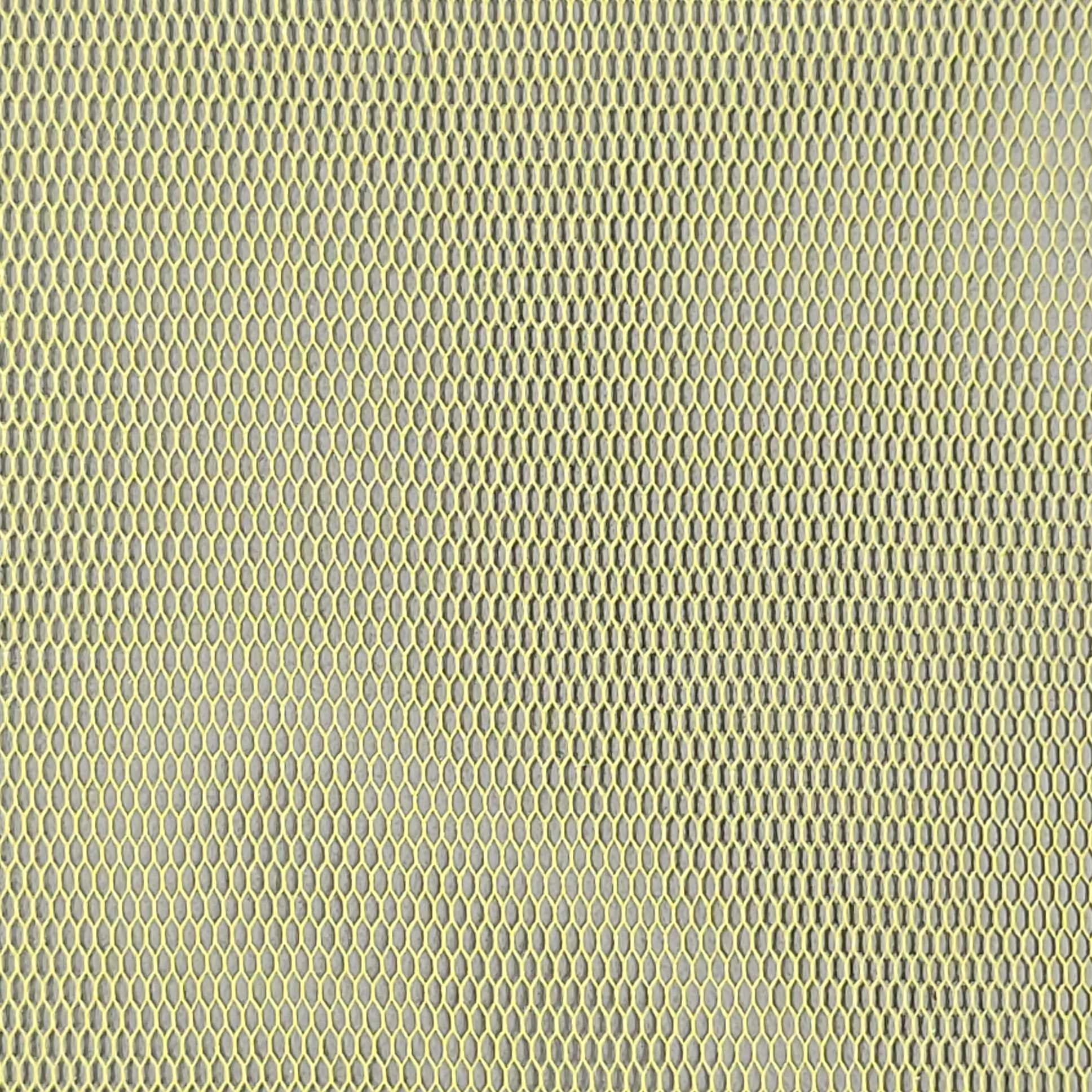 Hexagon Hard Poly Mesh Fabric - FAB 1141 - 3.Yellow