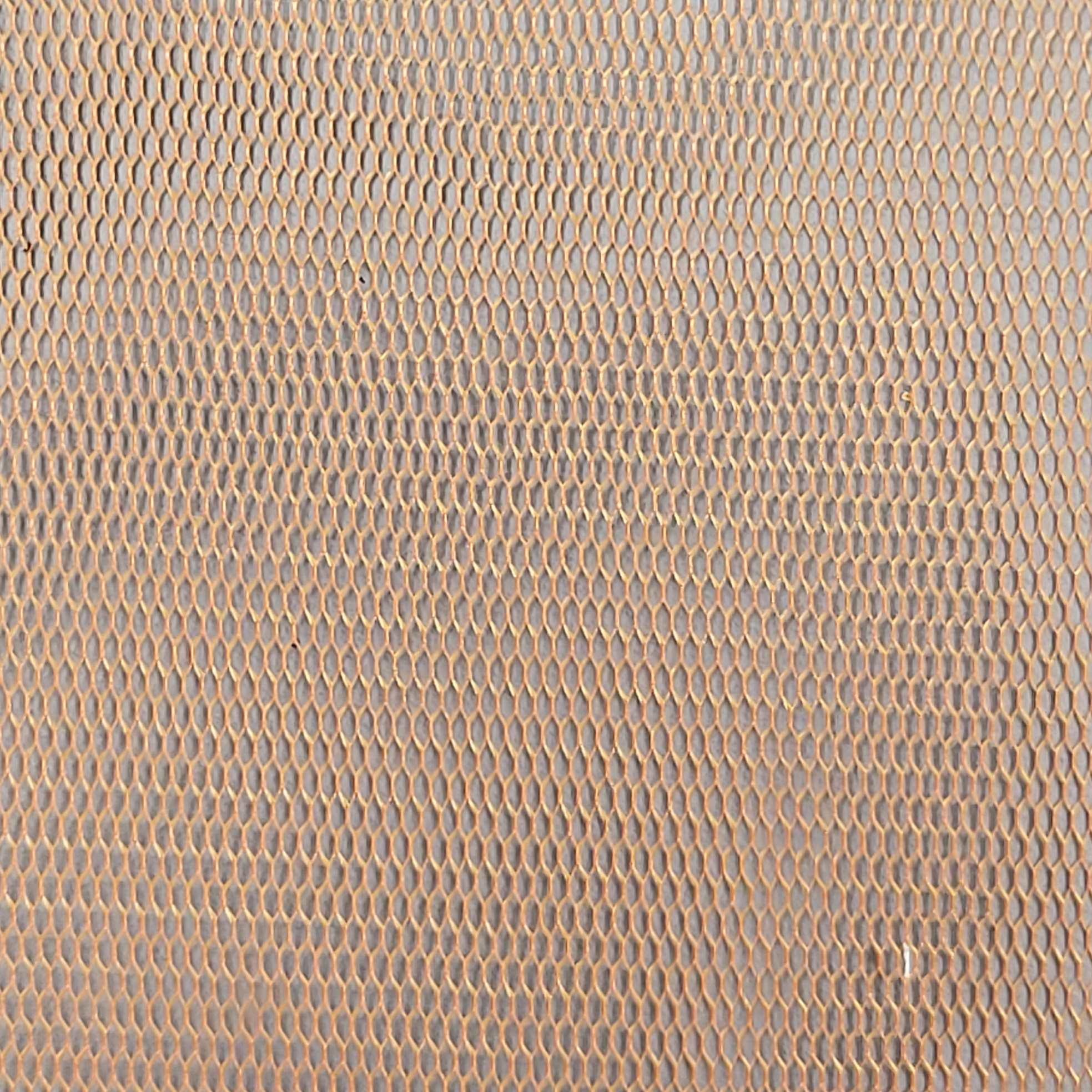 Hexagon Hard Poly Mesh Fabric - FAB 1141 - 6.Orange