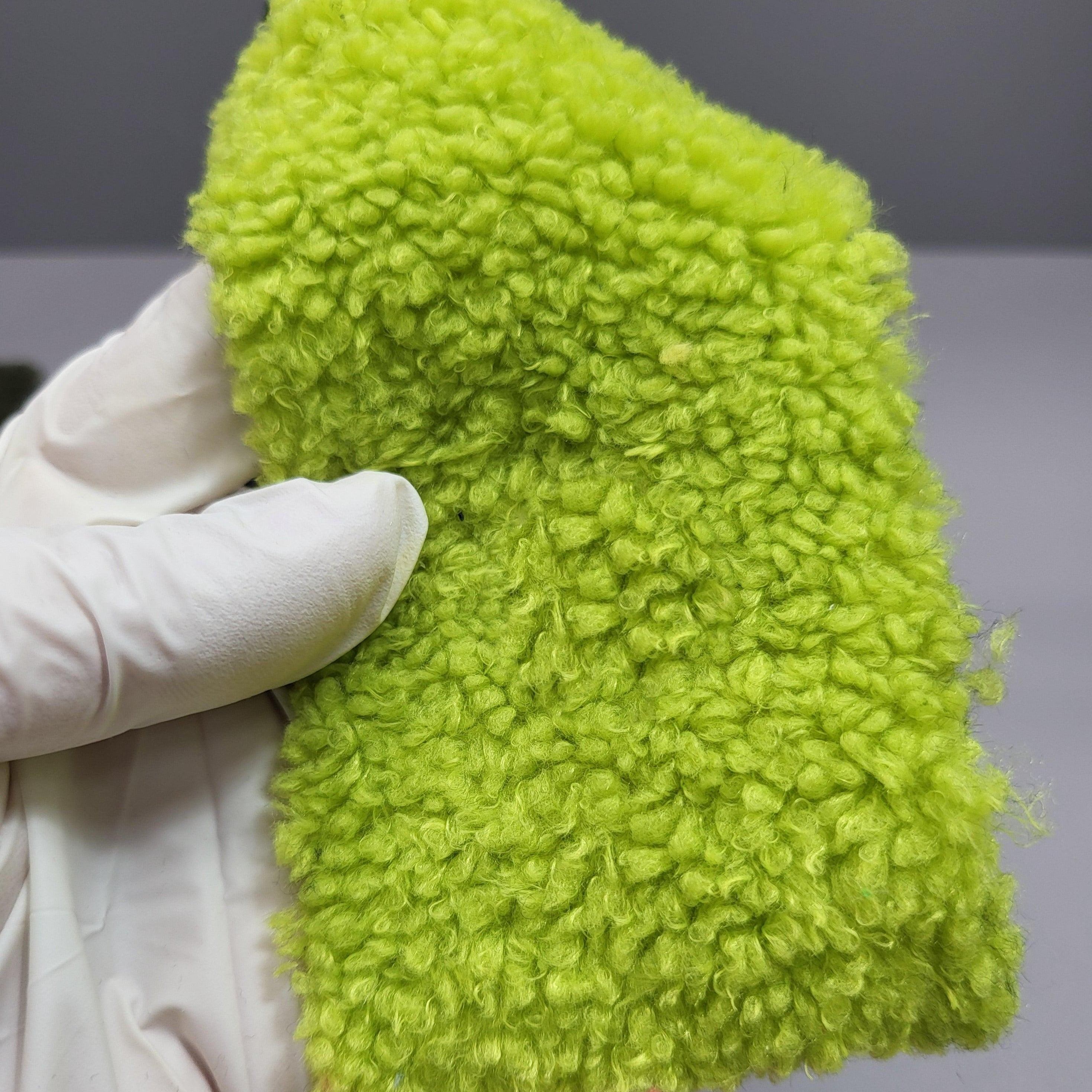 1.Green-2.Navy-3.Black-4.Green-5.Yellow - Poly Fur Knit Fabric - FAB 1156