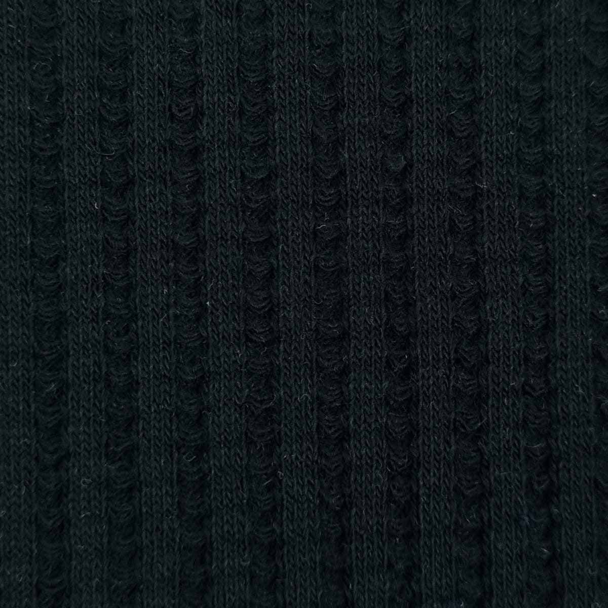 Waffle Cotton Polyester Spandex Woven Fabric-Black