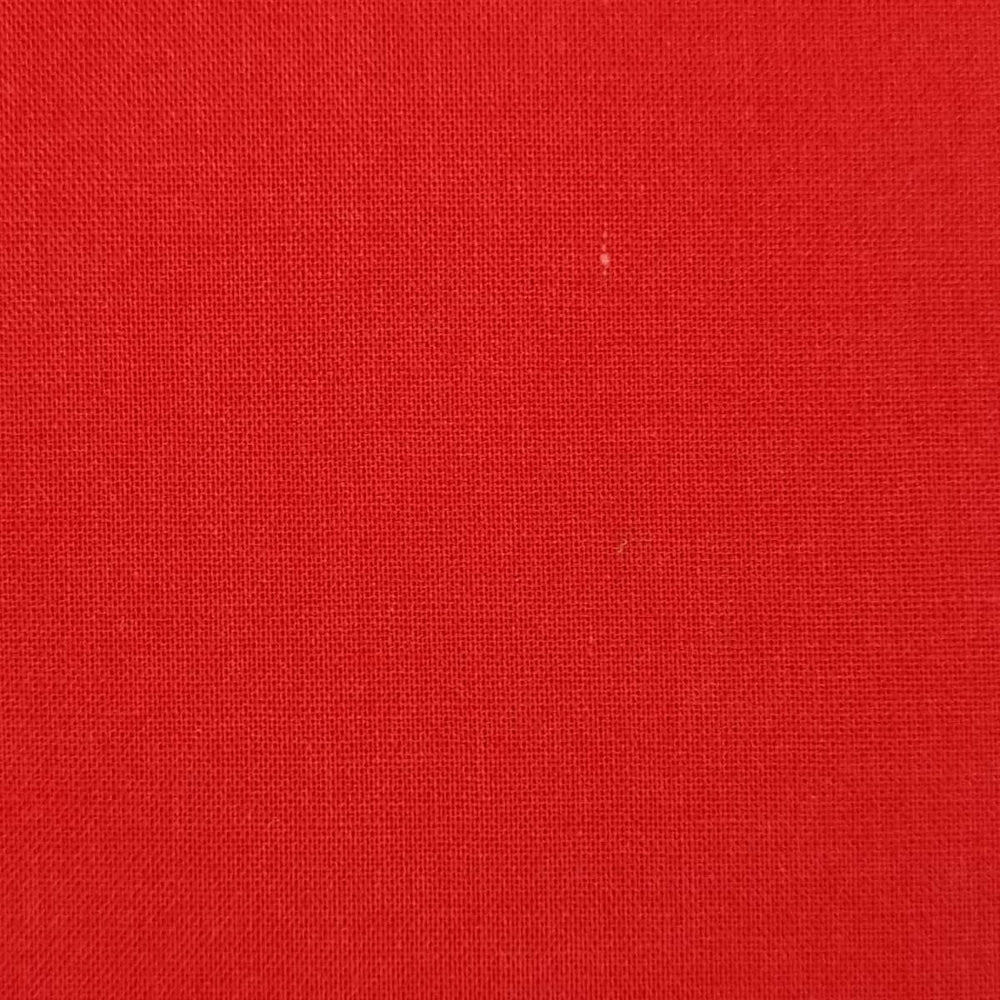 60'S Voil Woven Fabric-Fire Engine Red