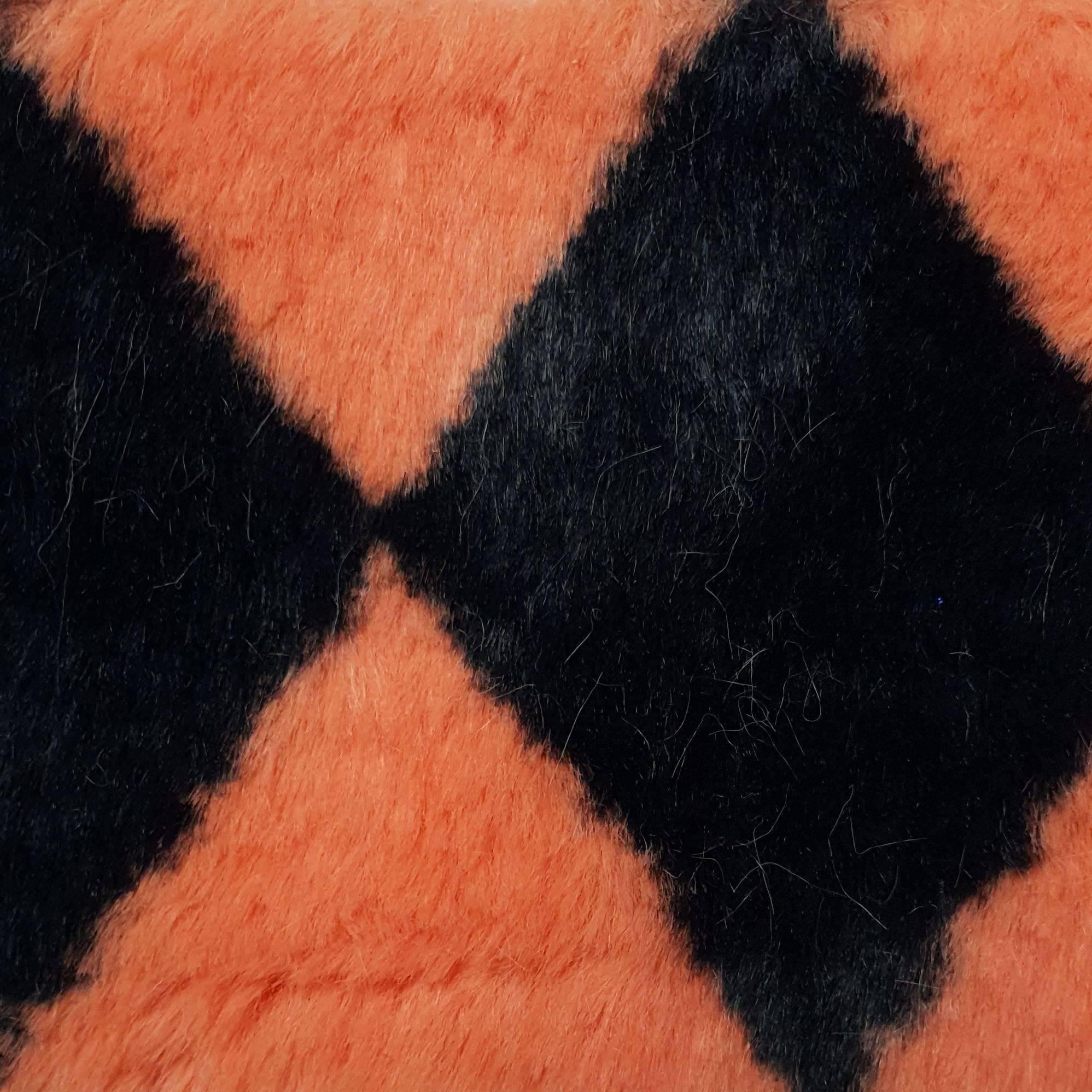 Diamond Faux Fur Fabric - FAB 1197 - 2.Punch Black