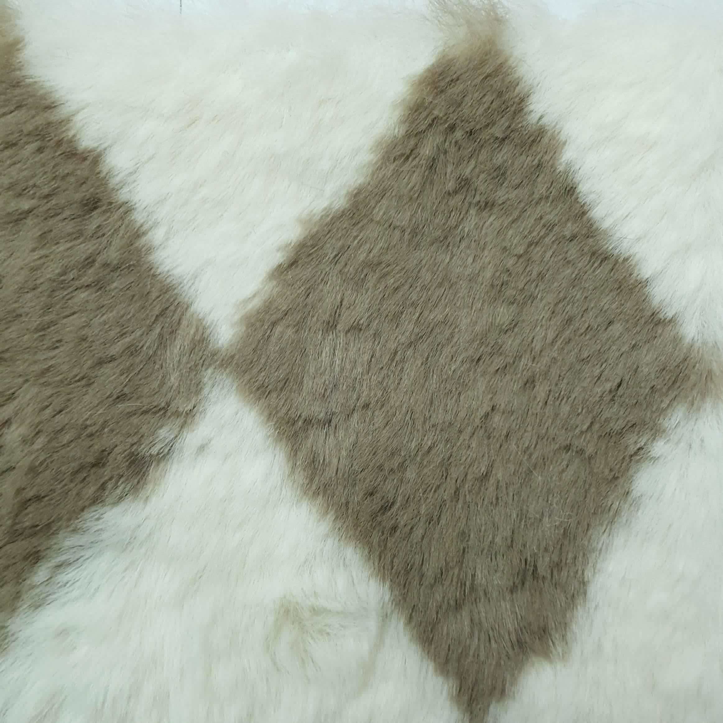 Diamond Faux Fur Fabric - FAB 1197 - 4.White Coffee
