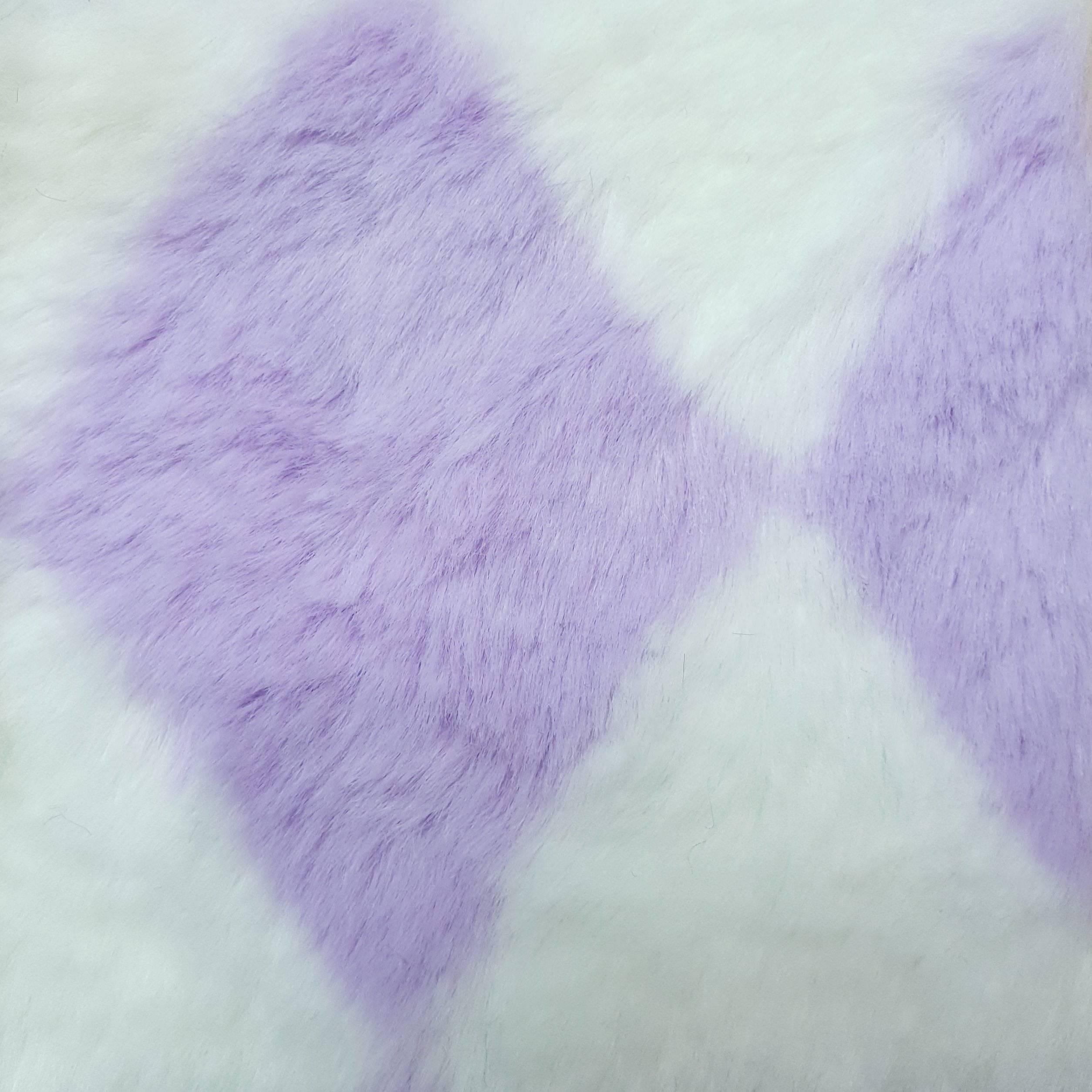 Diamond Faux Fur Fabric - FAB 1197 - 5.White Lilac