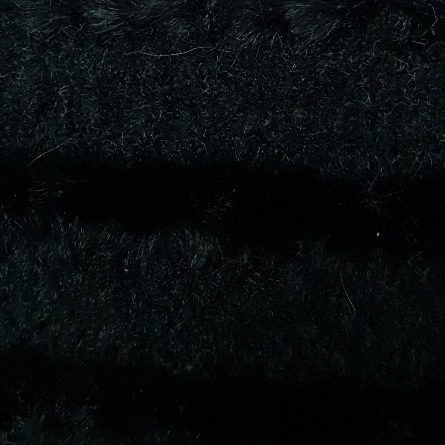Embossing Faux Fur Fabric - FAB 1199 - 10.Black
