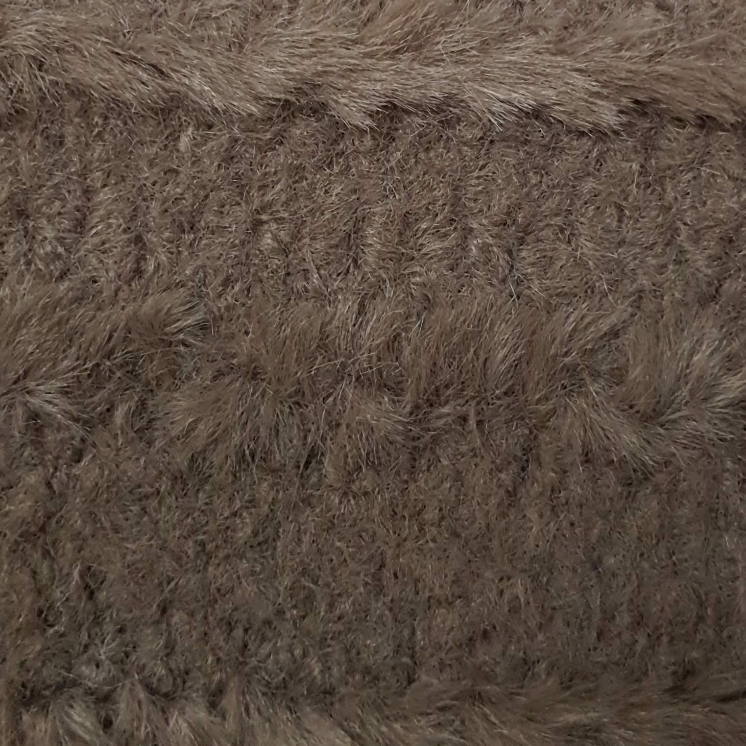 Embossing Faux Fur Fabric - FAB 1199 - 9.Coffee