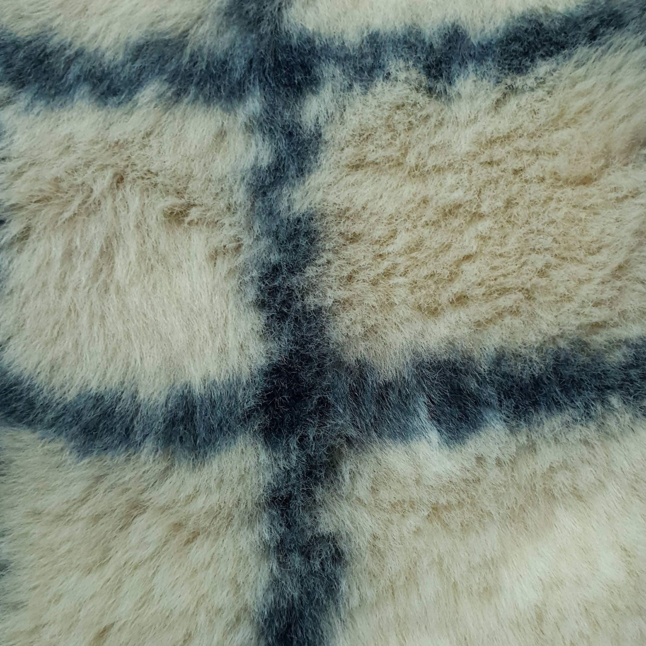 Vivid Check Faux Fur - FAB 1202 - 16.Tan