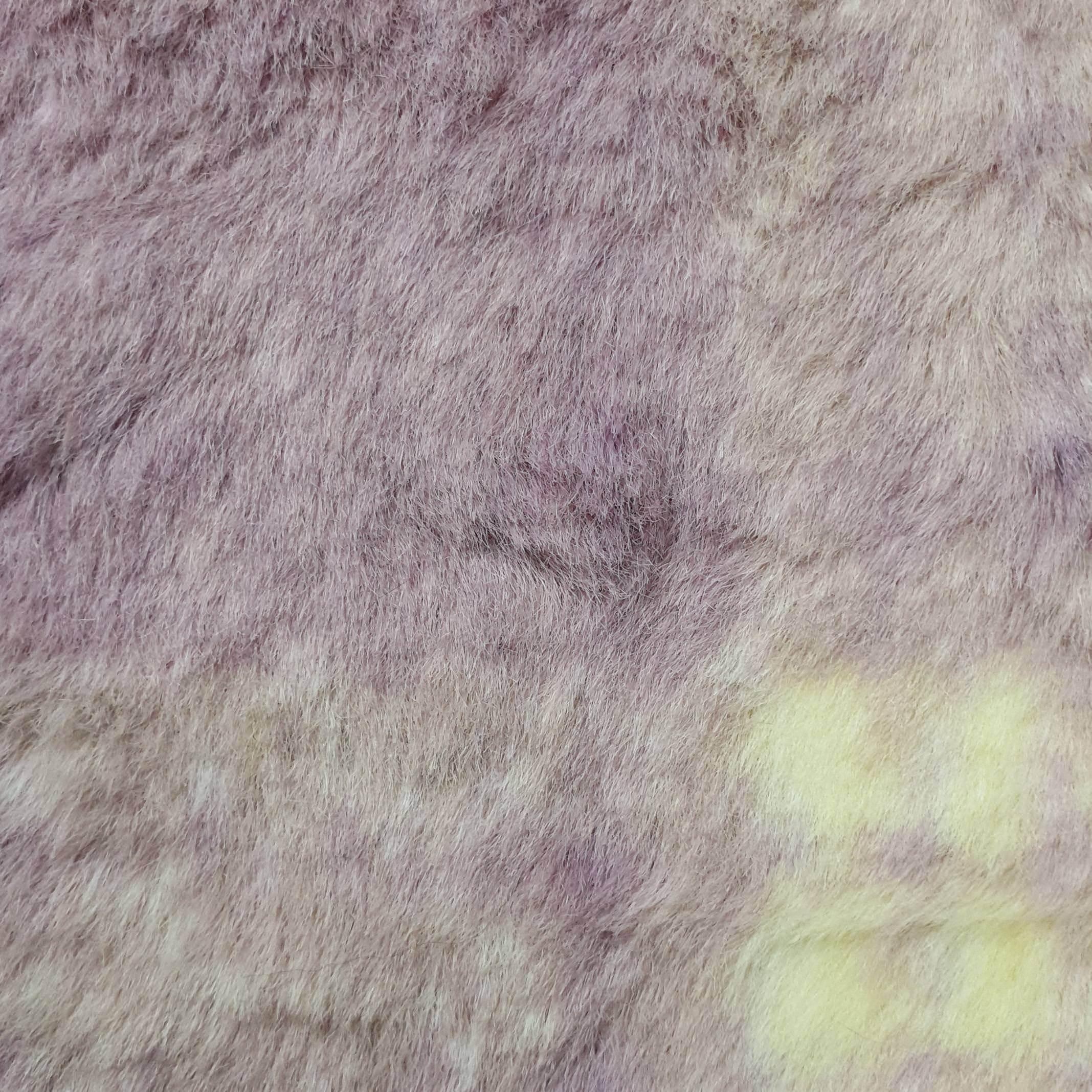 Vivid Check Faux Fur - FAB 1202 - 19.Periwinkle