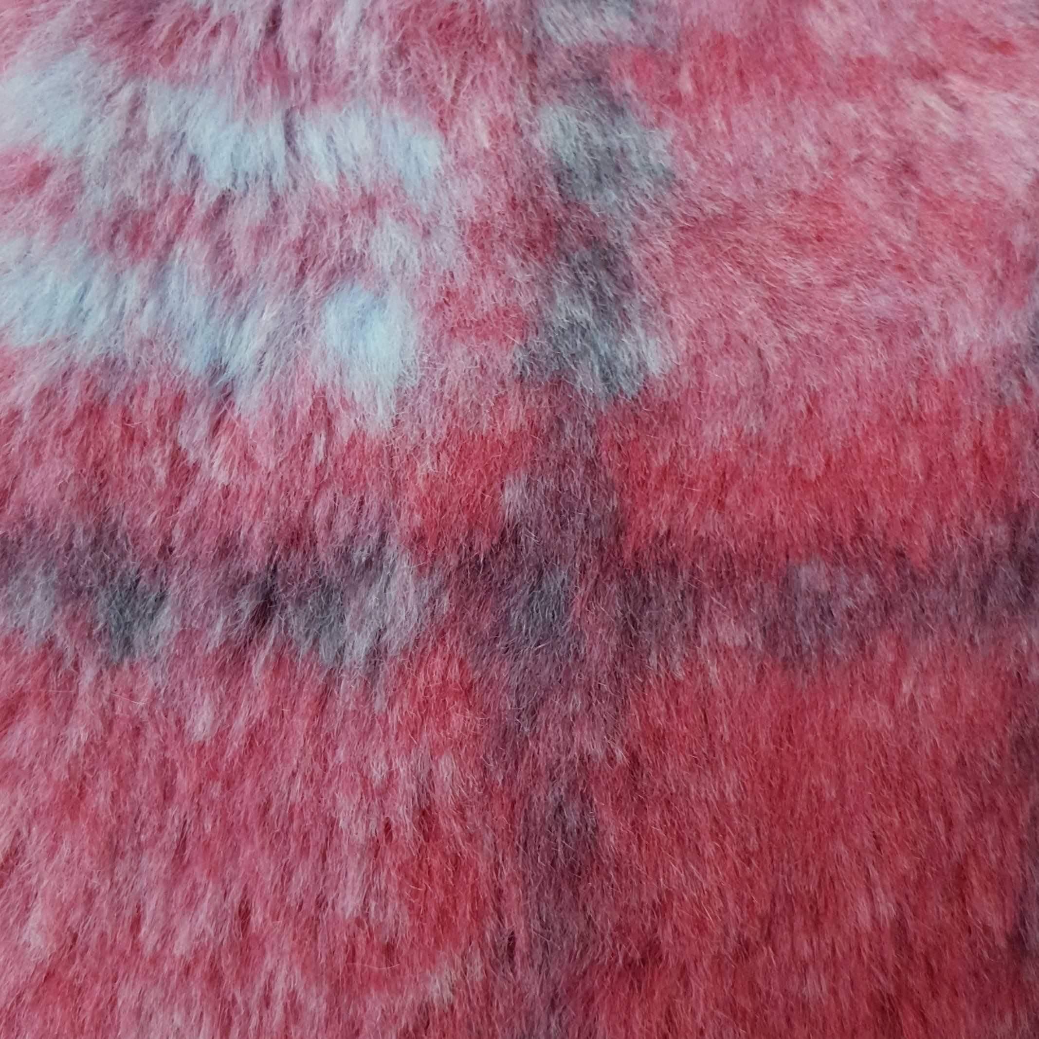 Vivid Check Faux Fur - FAB 1202 - 3.Magenta