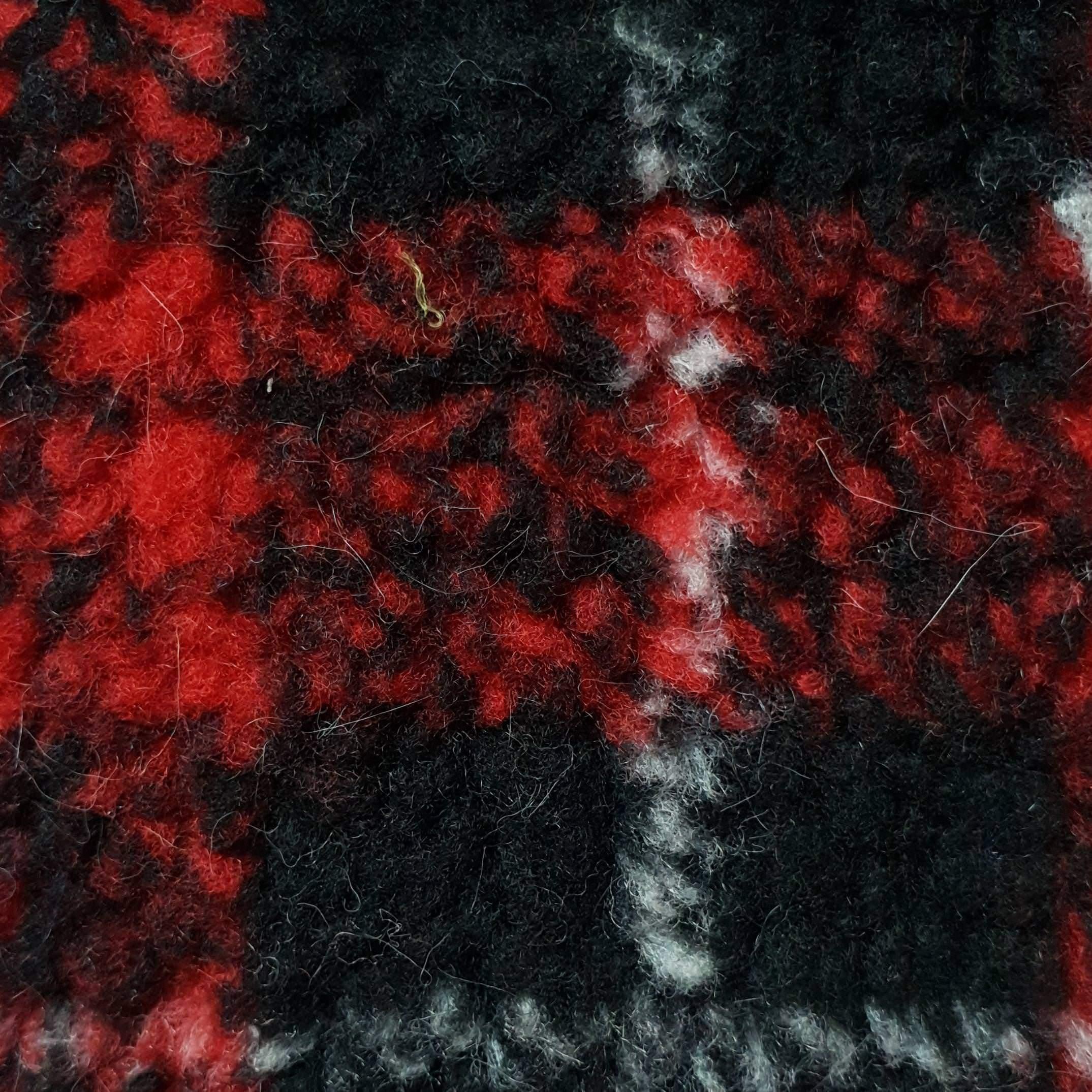 1.Orange-2.Cobalt-3.Cherry-4.Cerulean/Black-5.Juniper - Check Faux Fur - FAB 1203