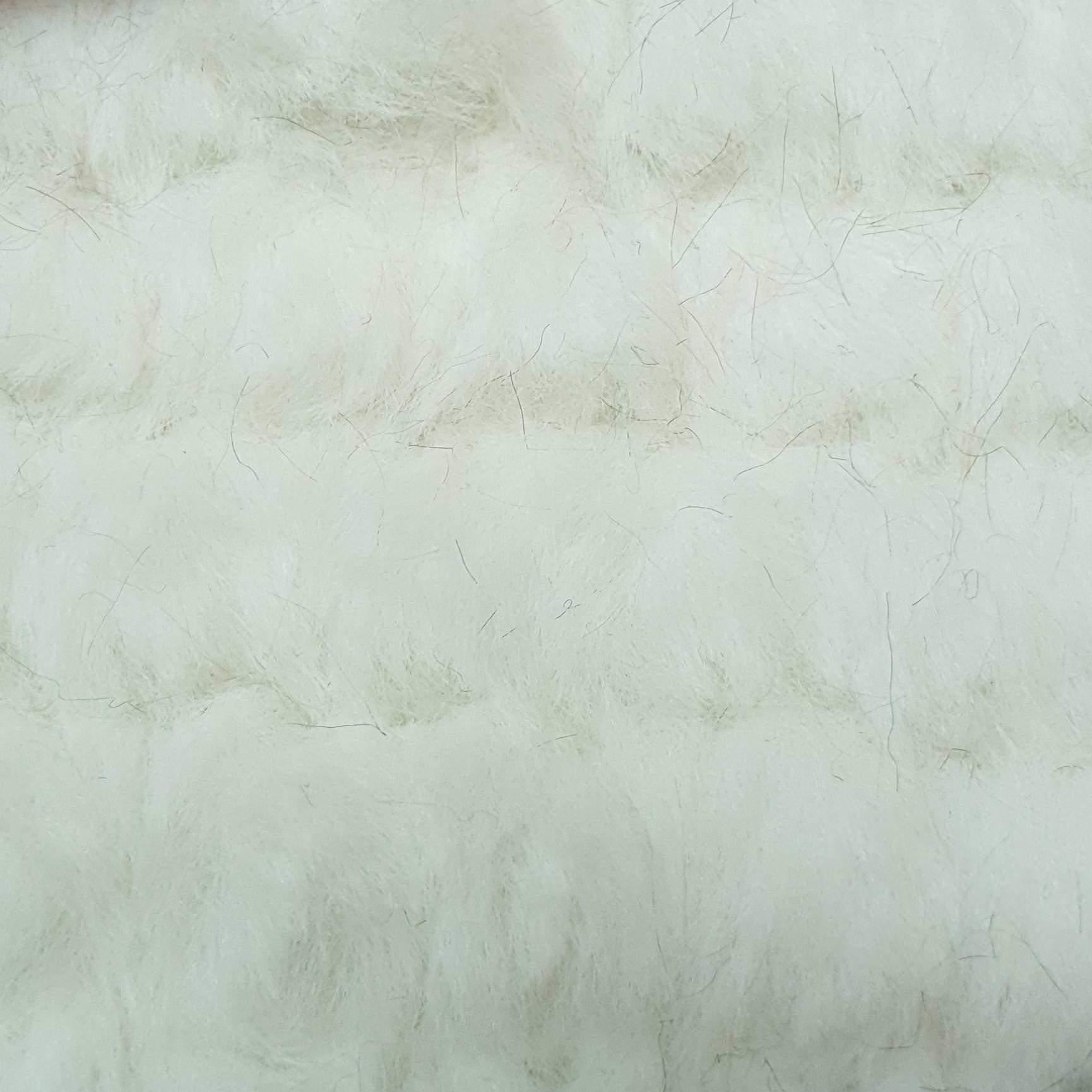 Texture Faux Fur Poly Fabric - FAB 1209 - 5.Ivory
