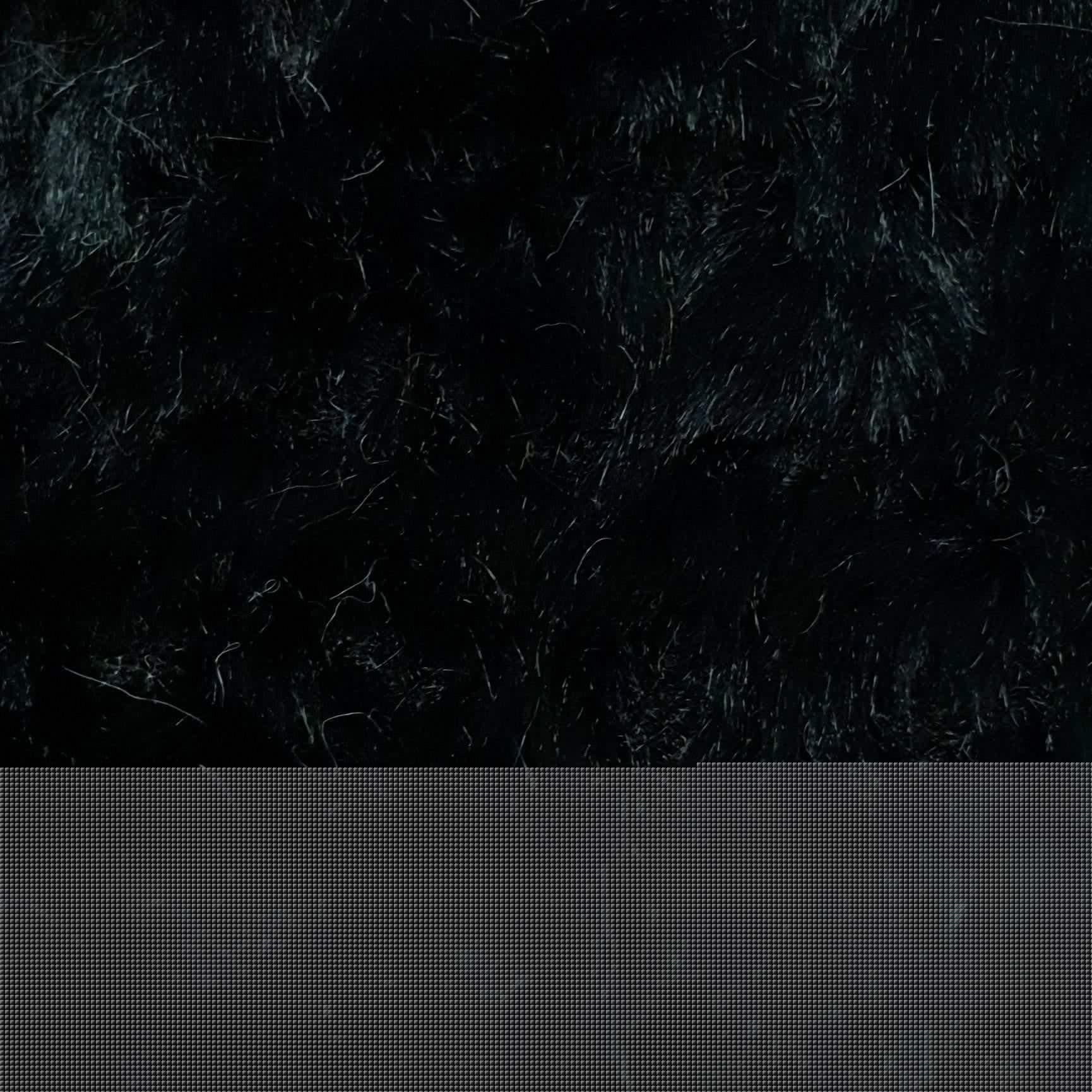 Texture Faux Fur Poly Fabric - FAB 1209 - 6. Black
