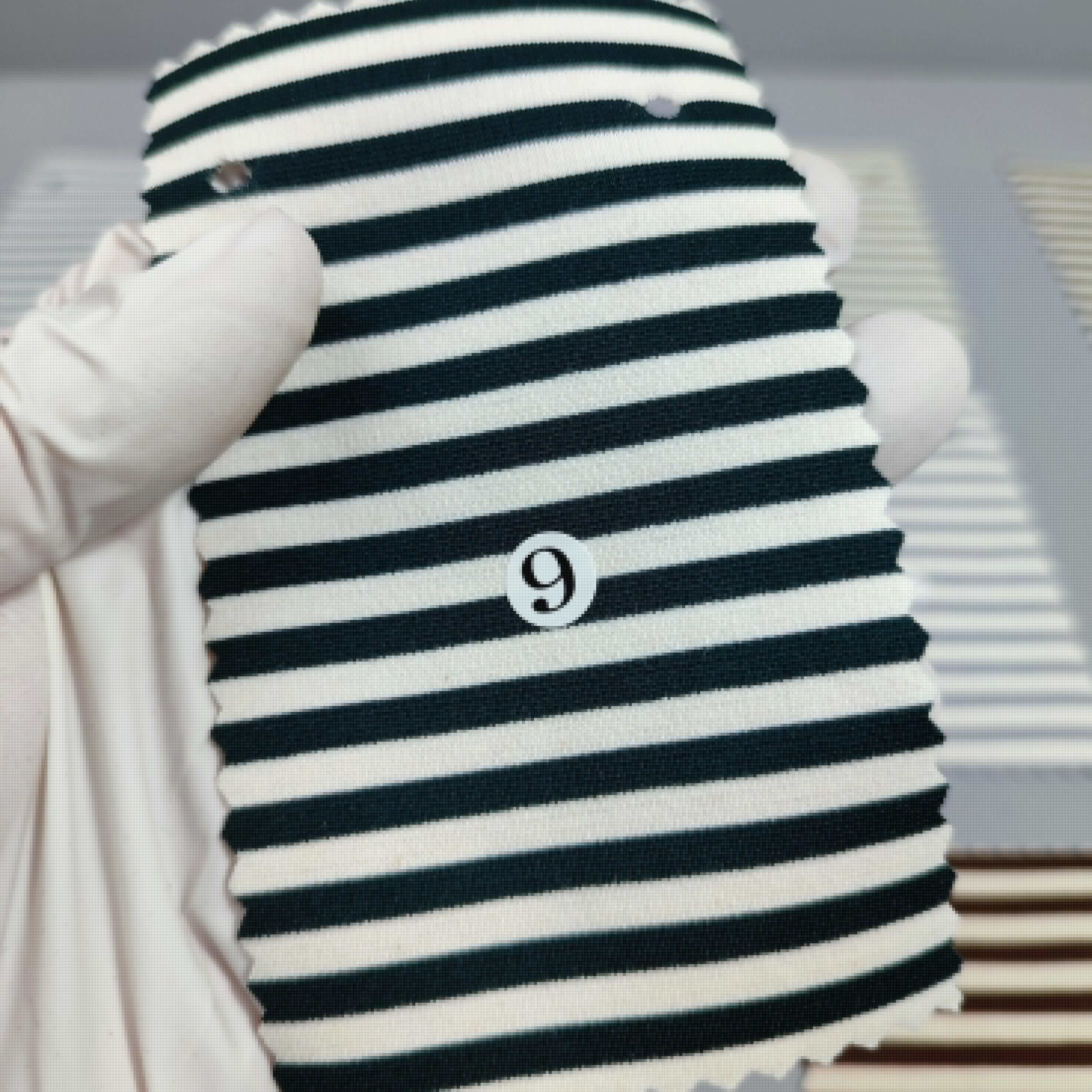 10.Brown-11.Bistre-12.Pink-1.Slate Grey-2.Mandalay Bay - 5mm Stripe C/T/S Knit - FAB 1256