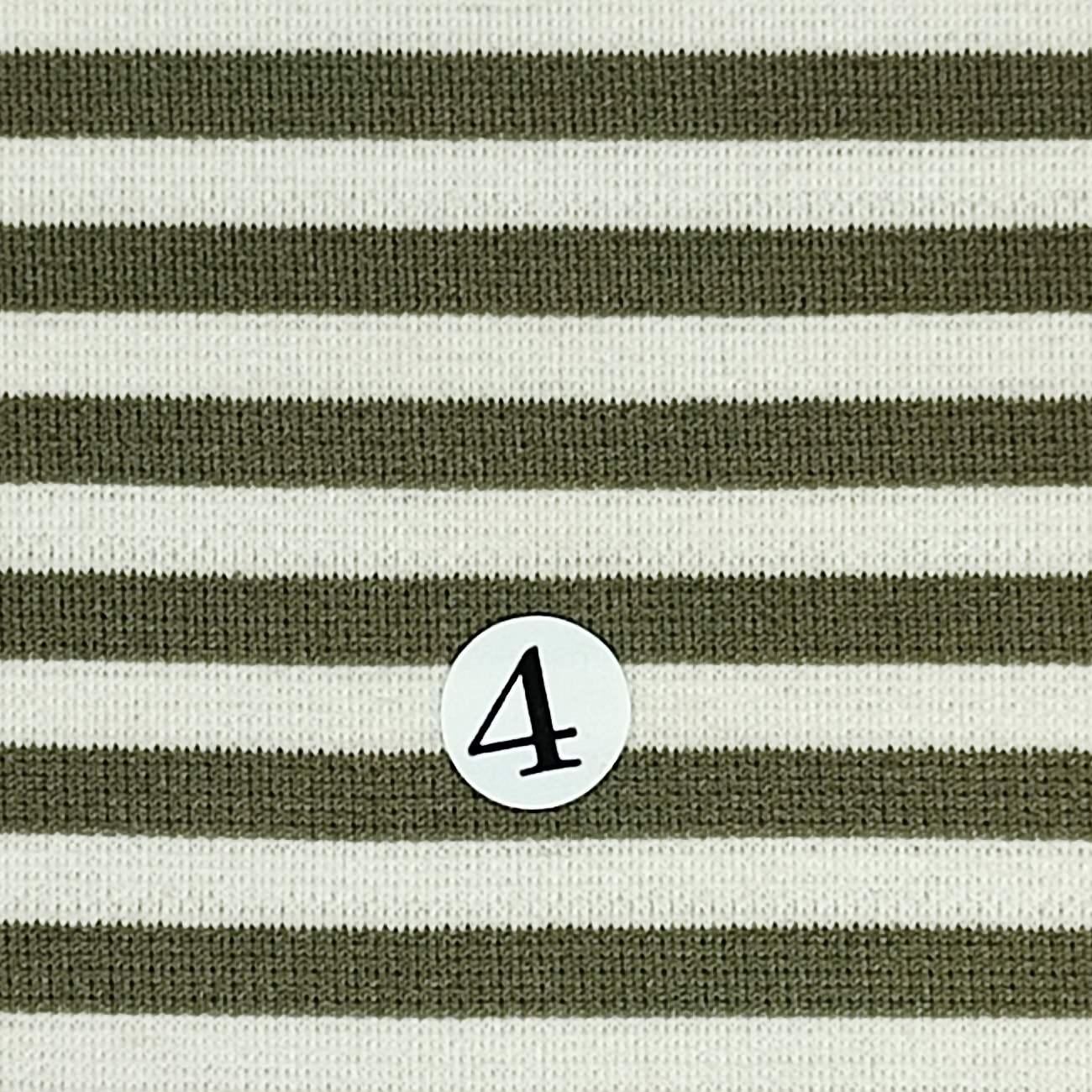 10.Brown-11.Bistre-12.Pink-1.Slate Grey-2.Mandalay Bay - 5mm Stripe C/T/S Knit - FAB 1256