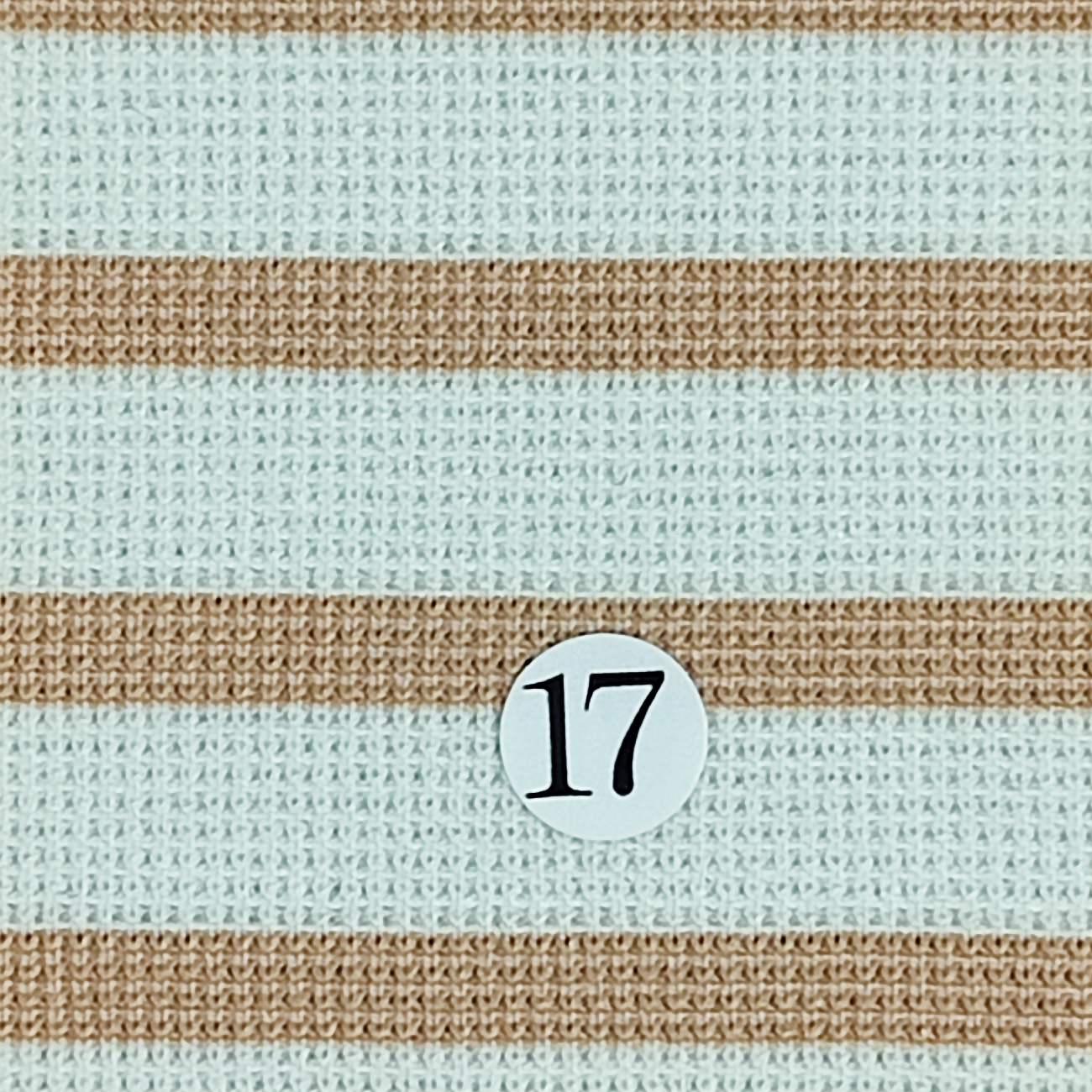 1.Navy-2.Black-3.Ivory-4.Ivory-5.Grey - 10mm Stripe T/R/S Knit - FAB 1258