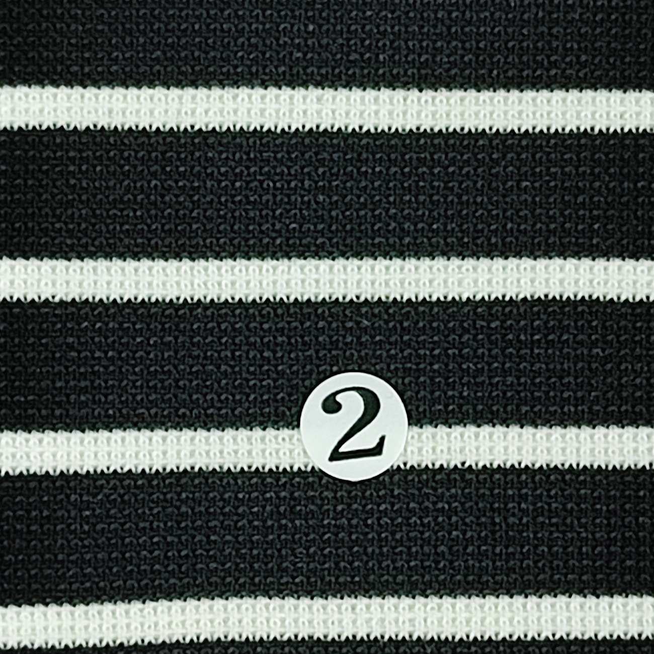 1.Navy-2.Black-3.Ivory-4.Ivory-5.Grey - 10mm Stripe T/R/S Knit - FAB 1258