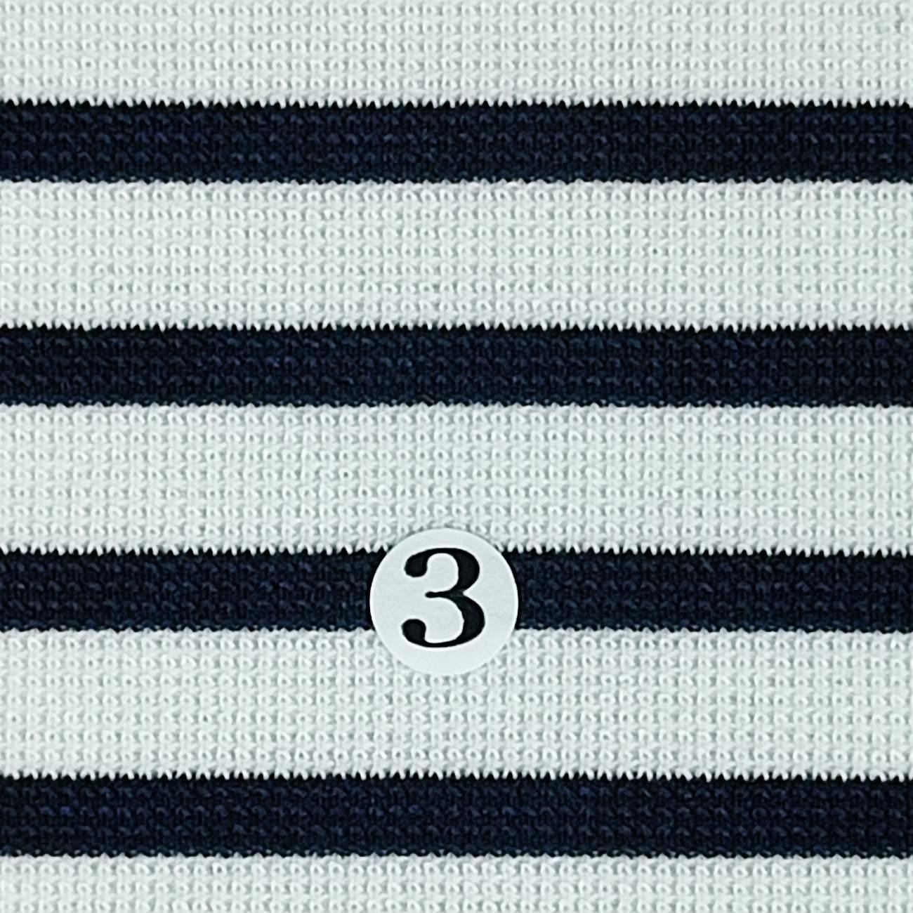 1.Navy-2.Black-3.Ivory-4.Ivory-5.Grey - 10mm Stripe T/R/S Knit - FAB 1258