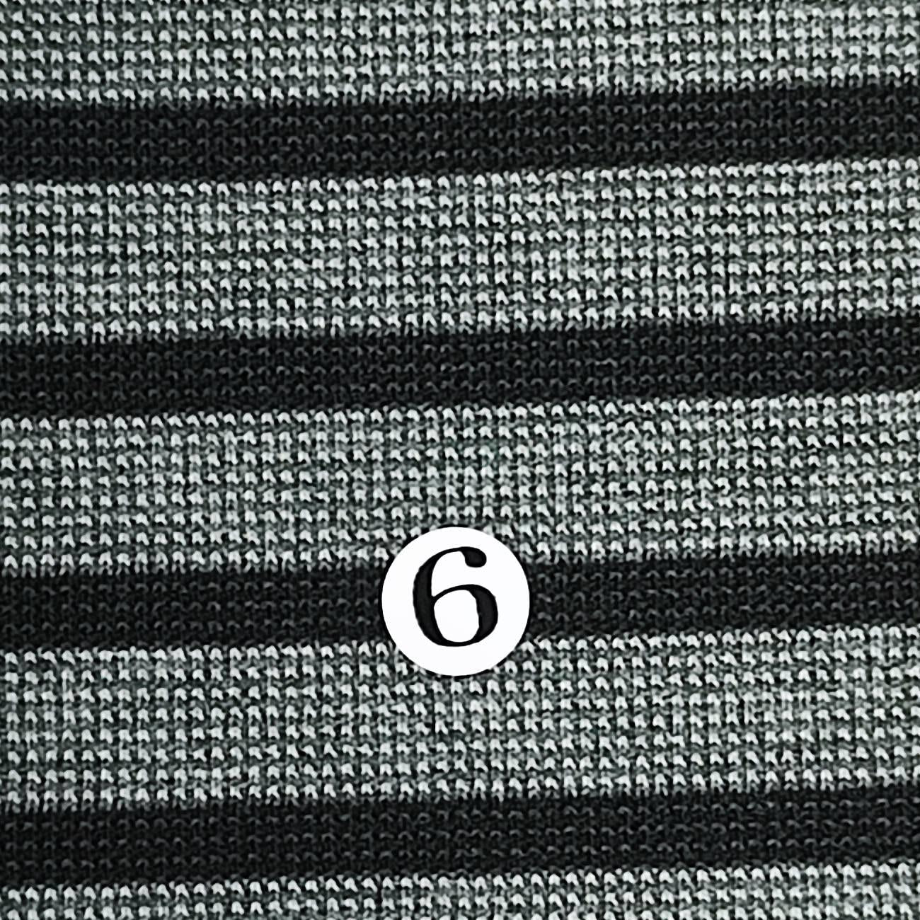 1.Navy-2.Black-3.Ivory-4.Ivory-5.Grey - 10mm Stripe T/R/S Knit - FAB 1258