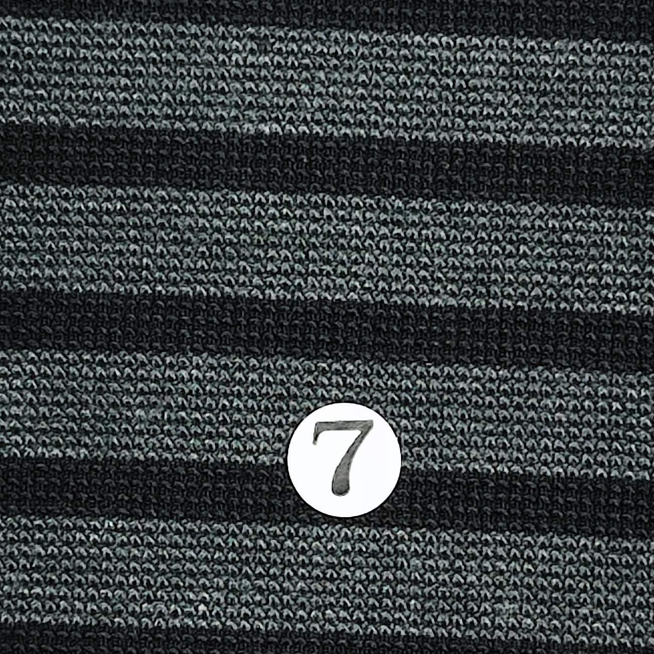 1.Navy-2.Black-3.Ivory-4.Ivory-5.Grey - 10mm Stripe T/R/S Knit - FAB 1258