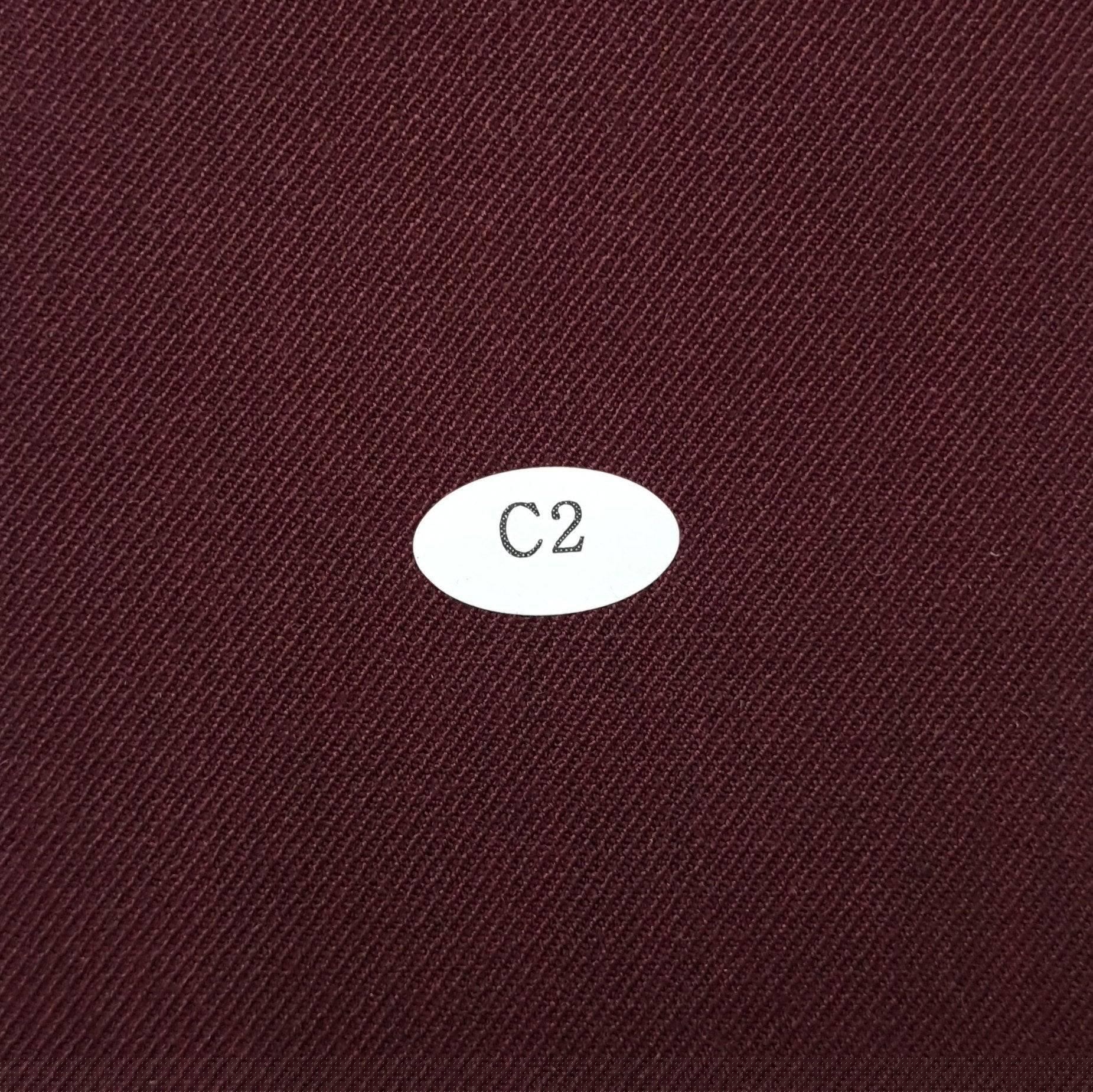 1.Brown (203)-2.WIne (C2)-3.Almost Black Green (32)-4.Navy (91)-5.Black (L1) - Bally Poly Wool Rayon Woven Fabric - FAB 1262