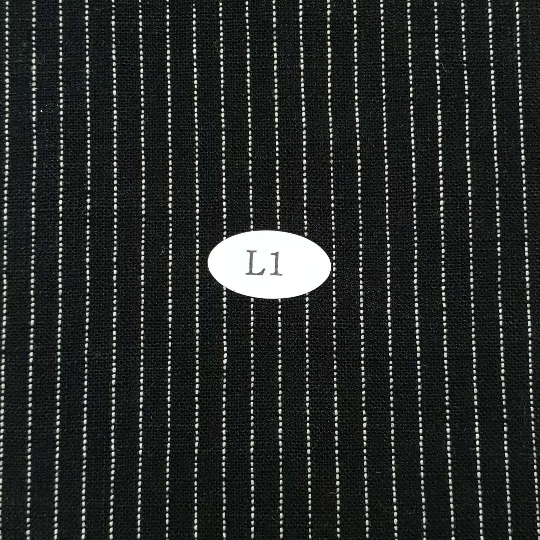 Linen Soft touch Woven Fabric - FAB 1264 - 11.Black (L1)