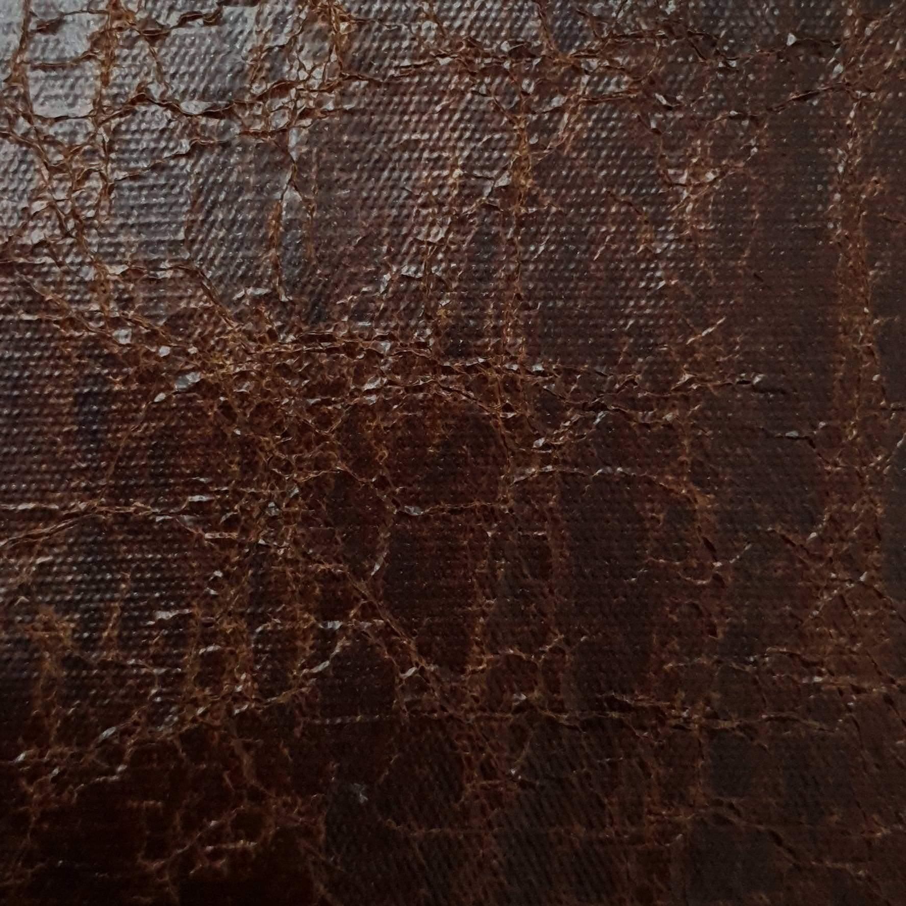 1.Brown-2.Beige Brown-3.Pink Brown-4.Teal-5.Dark Brown - Crack Effect Pu Fabric - FAB 1288