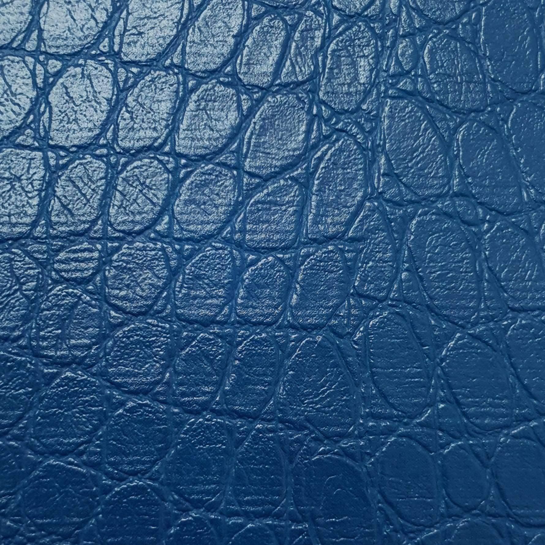 1.Dark Slate Blue-2.Sepia-3.Green-4.Pink-5.Red - Fake Crocodile Skin PU Fabric - FAB 1298