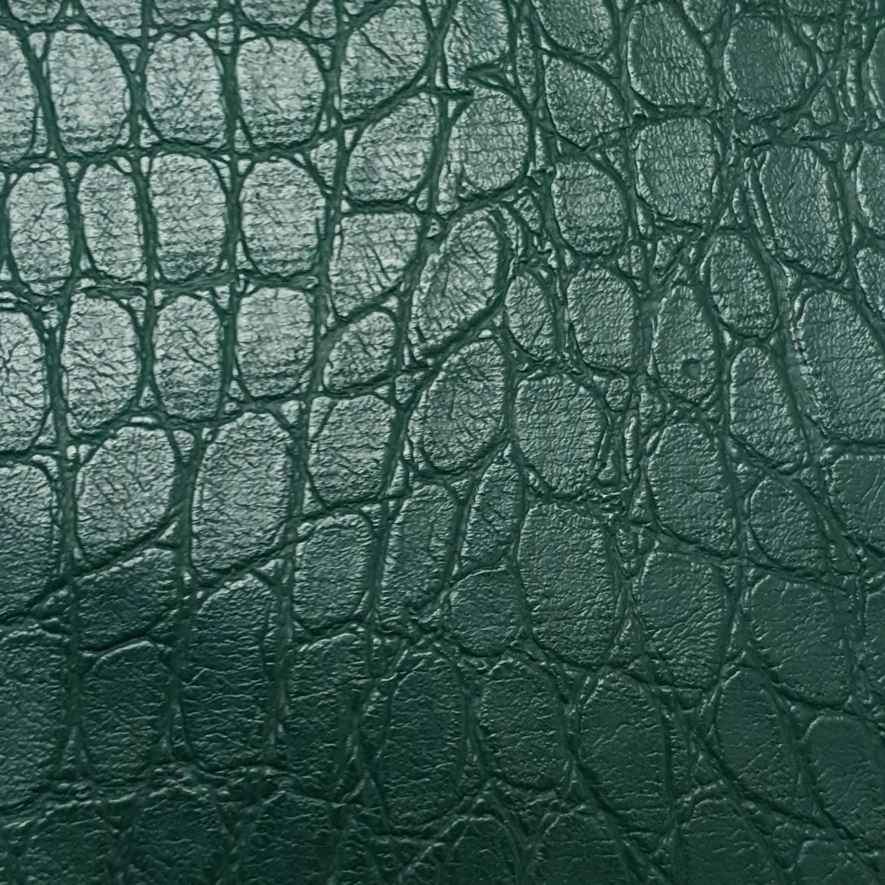 1.Dark Slate Blue-2.Sepia-3.Green-4.Pink-5.Red - Fake Crocodile Skin PU Fabric - FAB 1298