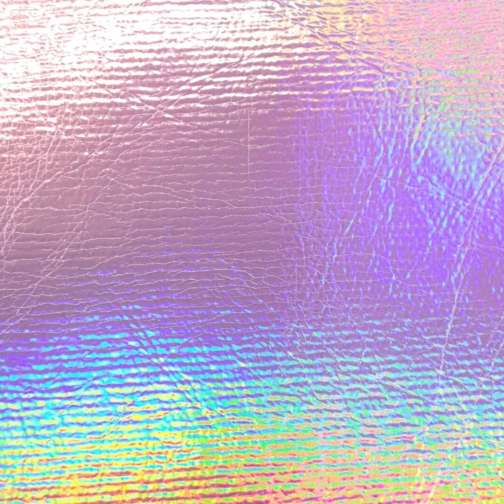 Hologram Wet PU Rayon Fabric - FAB 1299 - 2.Pink