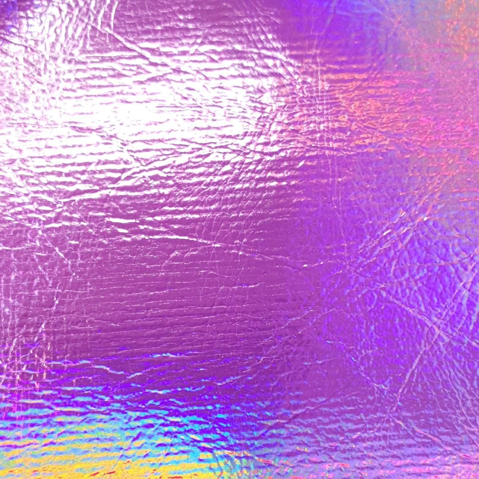 Hologram Wet PU Rayon Fabric - FAB 1299 - 5.Fuchsia