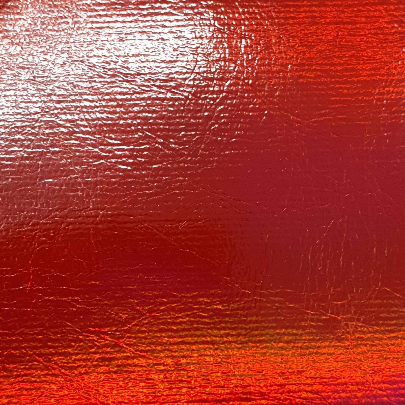 Hologram Wet PU Rayon Fabric - FAB 1299 - 6.Red