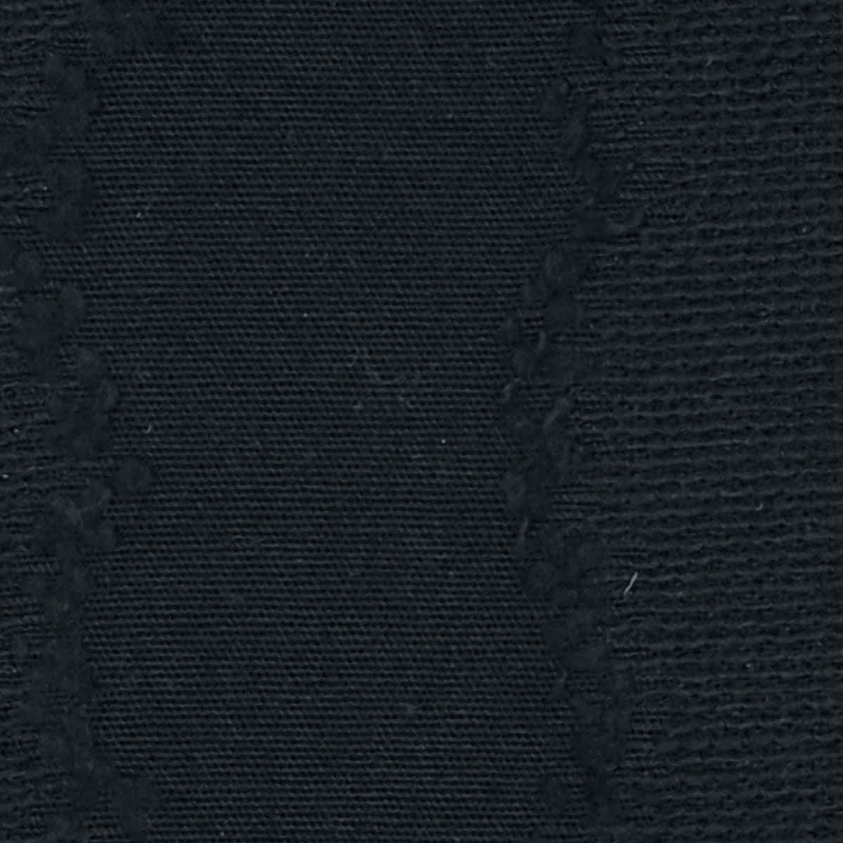 Stripe Jacquard Linen Cotton Woven Fabric - FAB 1400 - 11.Black