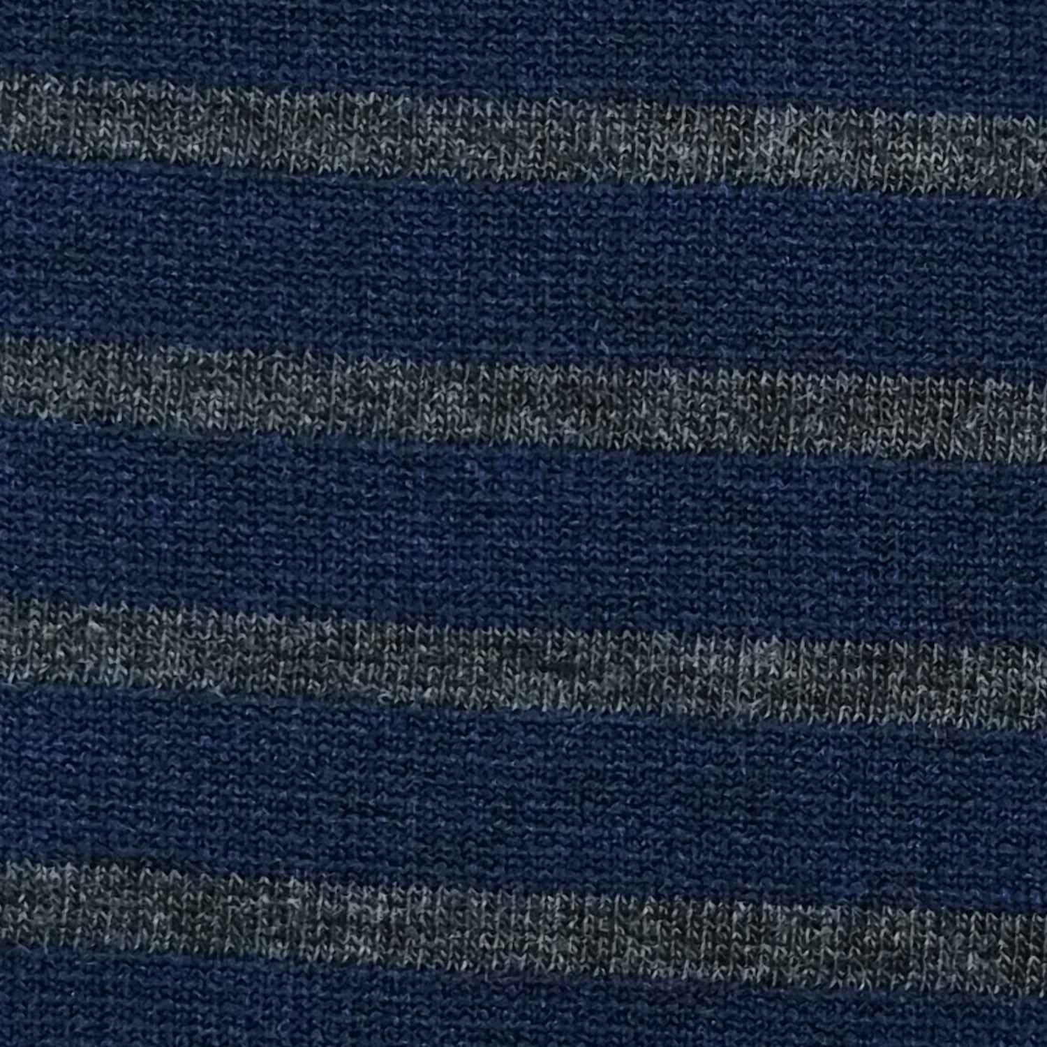 1.Navy-2.Black-3.Navy-4.Black-5.N/A - 8mm Ponte Roma Stripe Polyester Acrylic Spandex Knit Fabric - FAB 1405