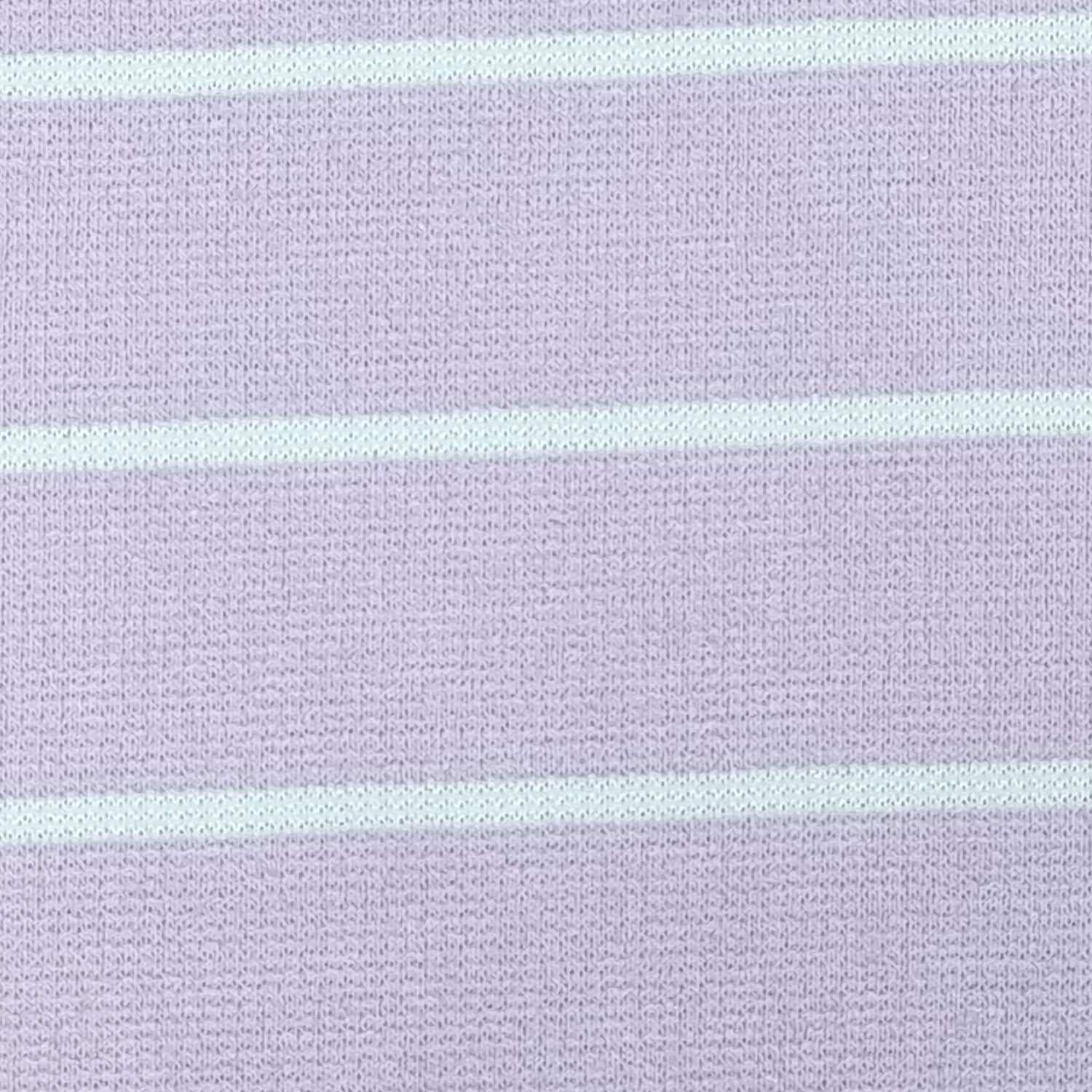 1.Yellow-2.Lilac-3.Pink-4.Rose-5.Coral - 15mm Stripe T/C Spandex Knit Fabric - FAB 1406