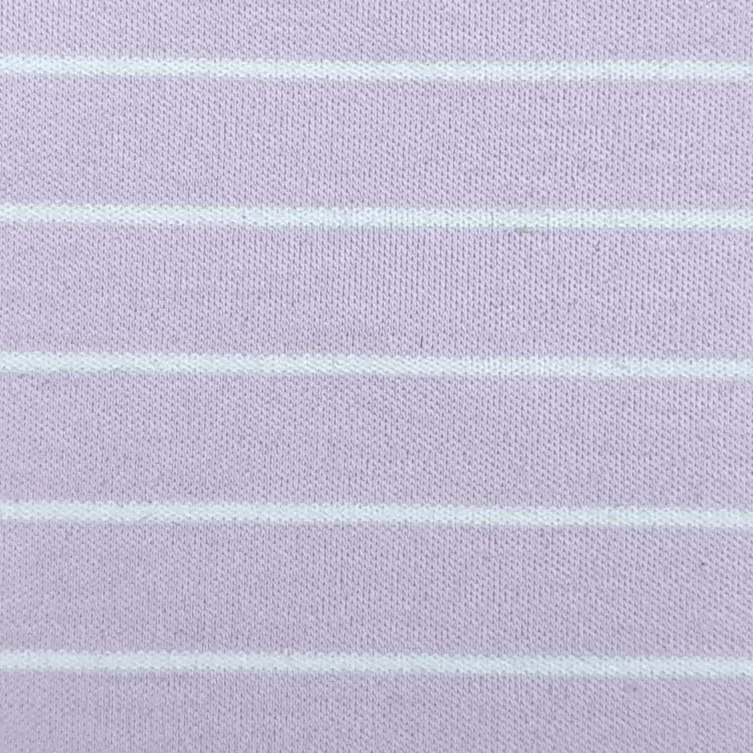 1.Violet-2.Light Orange-3.Orange-4.Yellow-5.Tea - 10mm Stripe Cotton Polyester Knit Fabric - FAB 1407