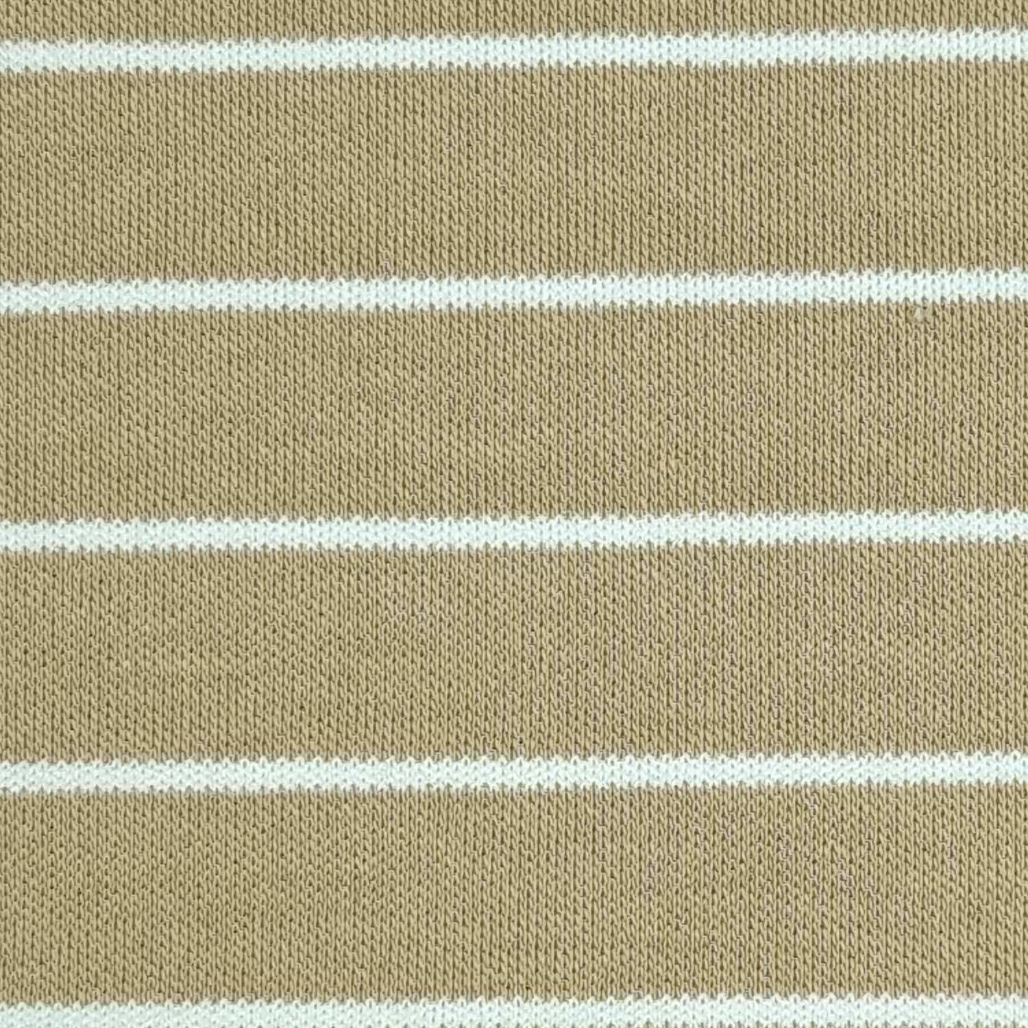 1.Violet-2.Light Orange-3.Orange-4.Yellow-5.Tea - 10mm Stripe Cotton Polyester Knit Fabric - FAB 1407