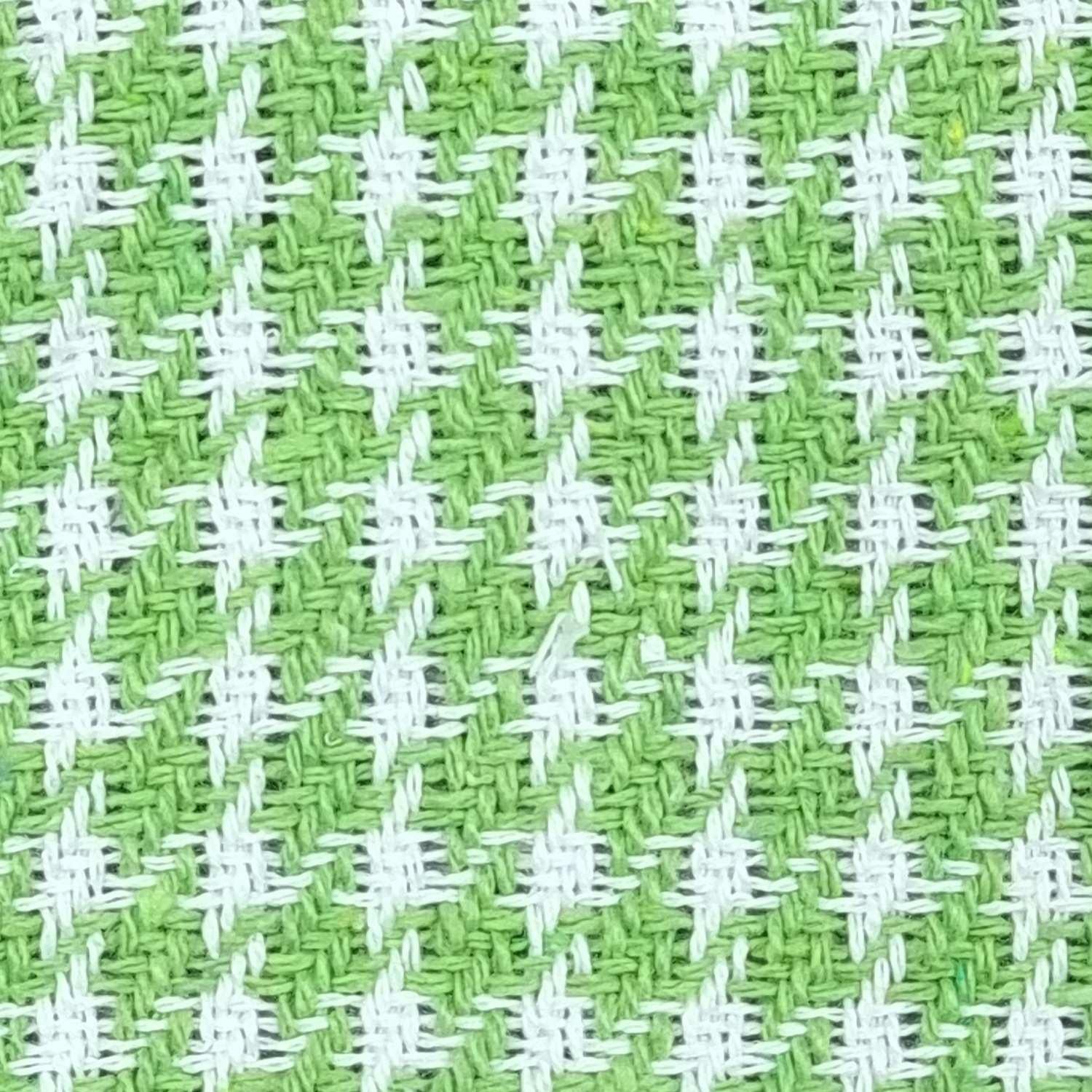Houndstooth Polyester Woven Fabric - FAB 1408 - 1.Green