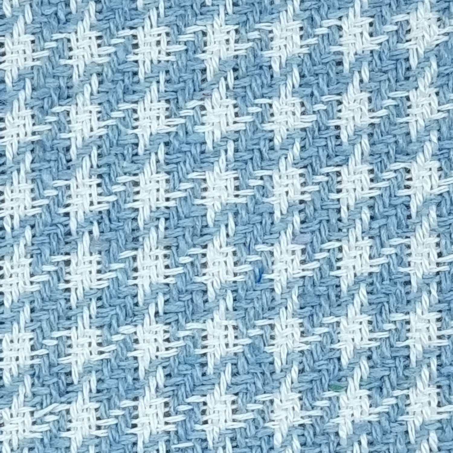 Houndstooth Polyester Woven Fabric - FAB 1408 - 3.Blue