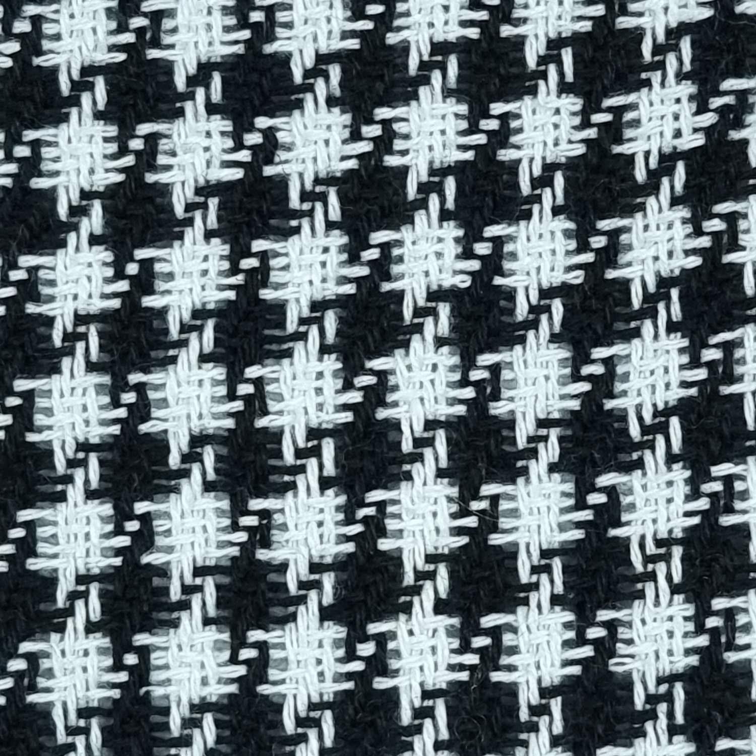 Houndstooth Polyester Woven Fabric - FAB 1408 - 4.Black