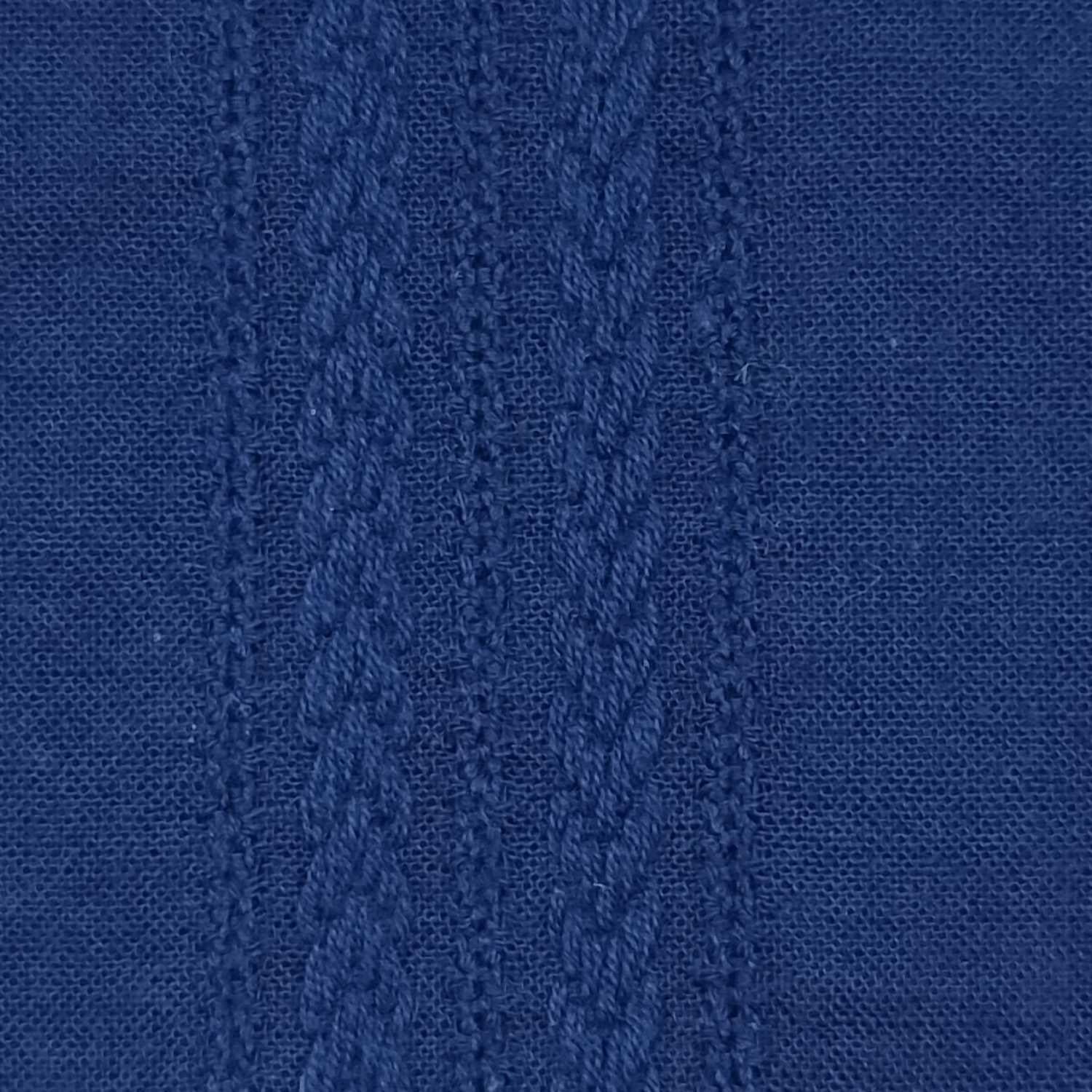 Irregular Stripe Cotton Woven Fabric - FAB 1412 - 10.Navy