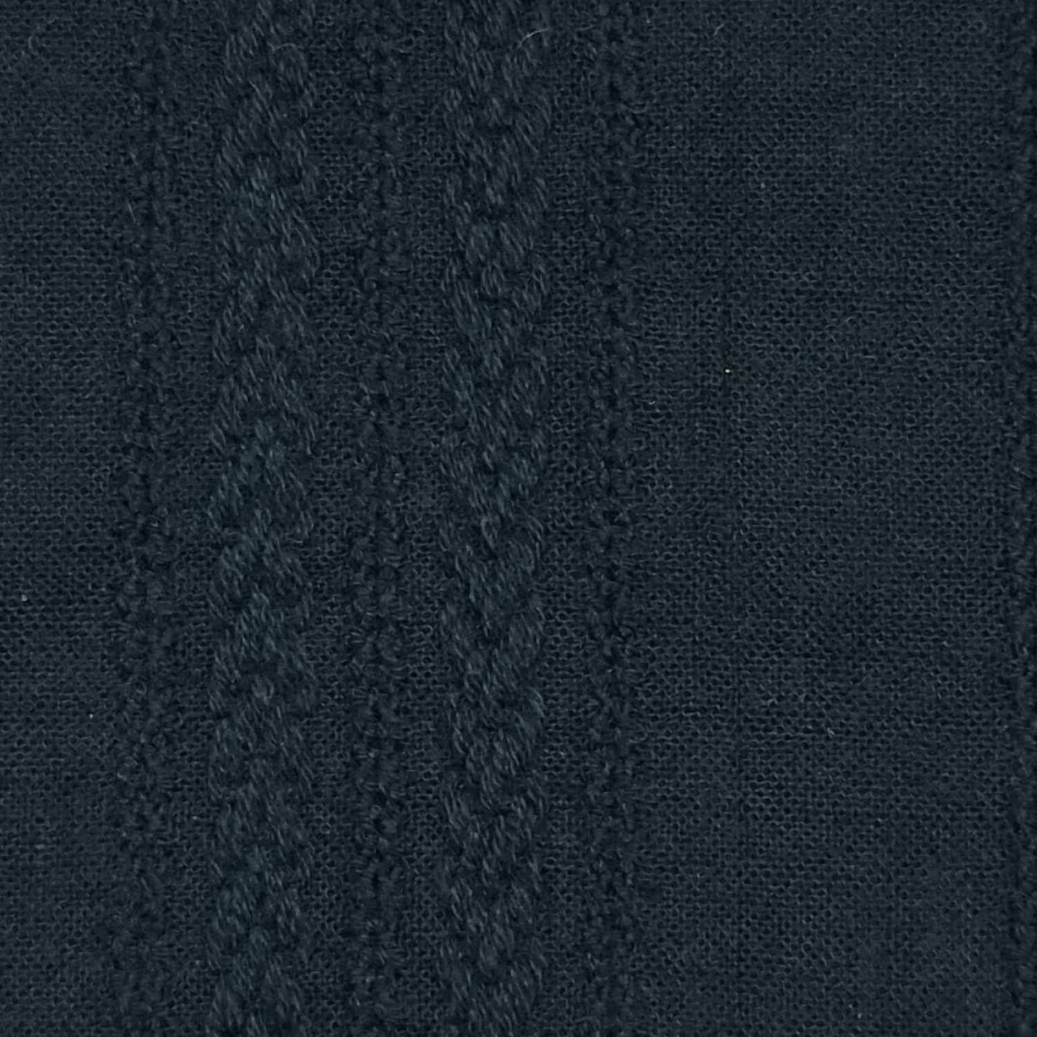 Irregular Stripe Cotton Woven Fabric - FAB 1412 - 11.Black