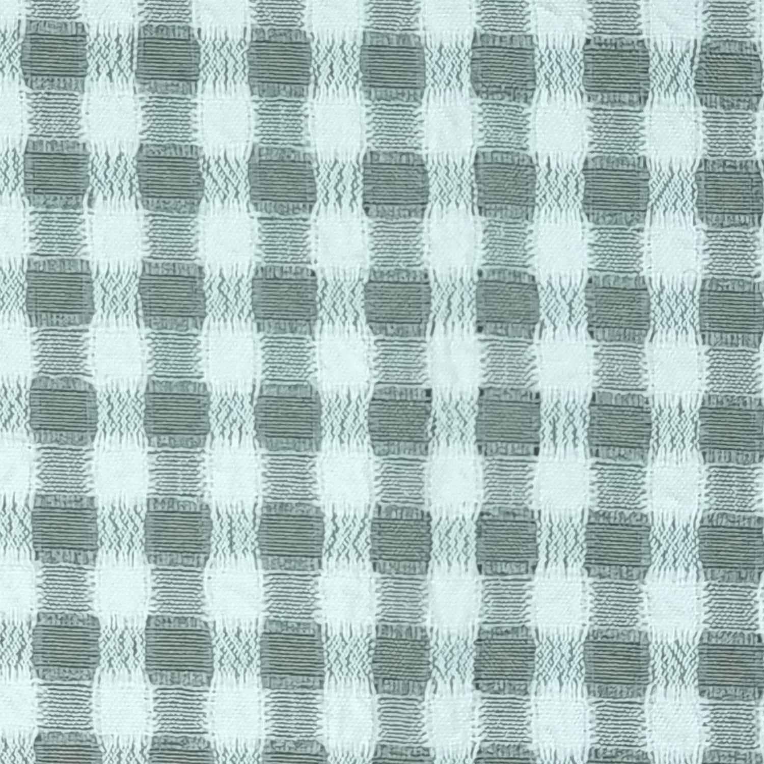 Gingham Rugs Polyester Spandex Woven Fabric - FAB 1416 - 3.Grey