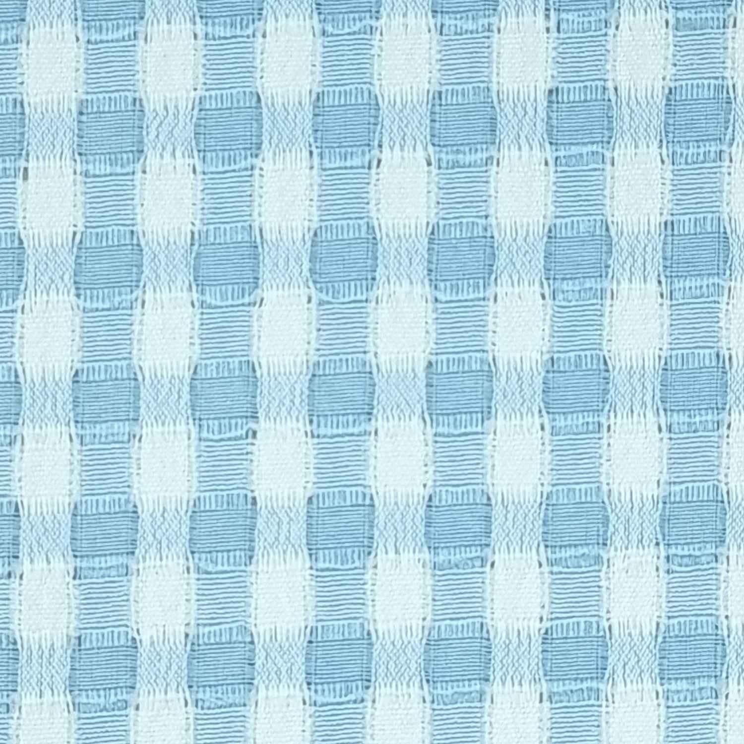 Gingham Rugs Polyester Spandex Woven Fabric - FAB 1416 - 5.Blue