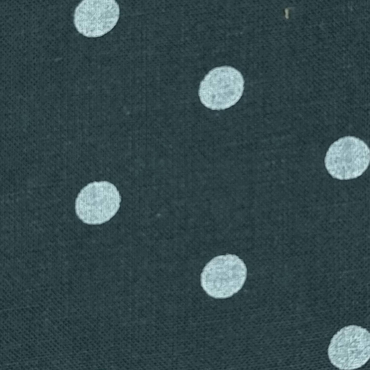 7mm Polka Dots Tencel Linen Enzyme Wash Woven Fabric - FAB 1417 - 20.Charcoal
