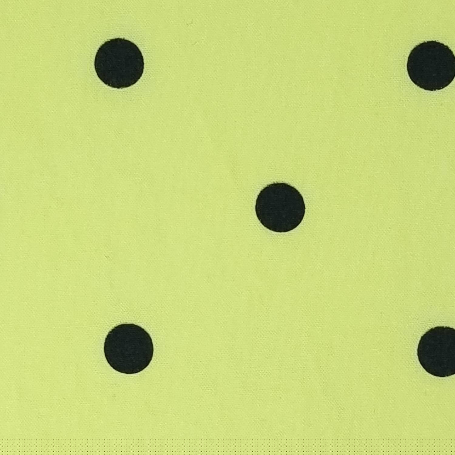 1.Ivory-2.Greenish-3.Yellow-4.Green-5.Violet - 7mm Dots Enzyme Cotton Woven Fabric - FAB 1418