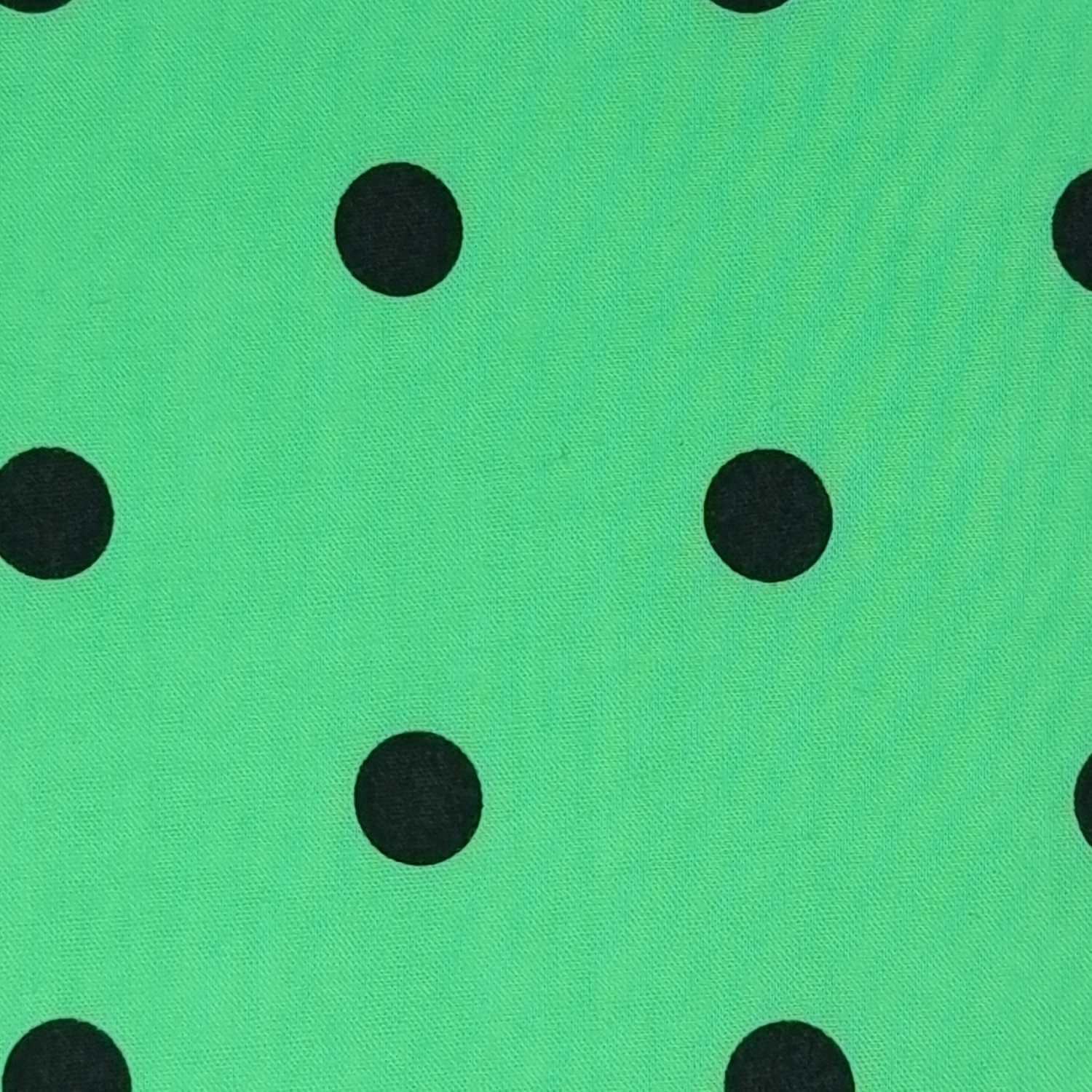 1.Ivory-2.Greenish-3.Yellow-4.Green-5.Violet - 7mm Dots Enzyme Cotton Woven Fabric - FAB 1418