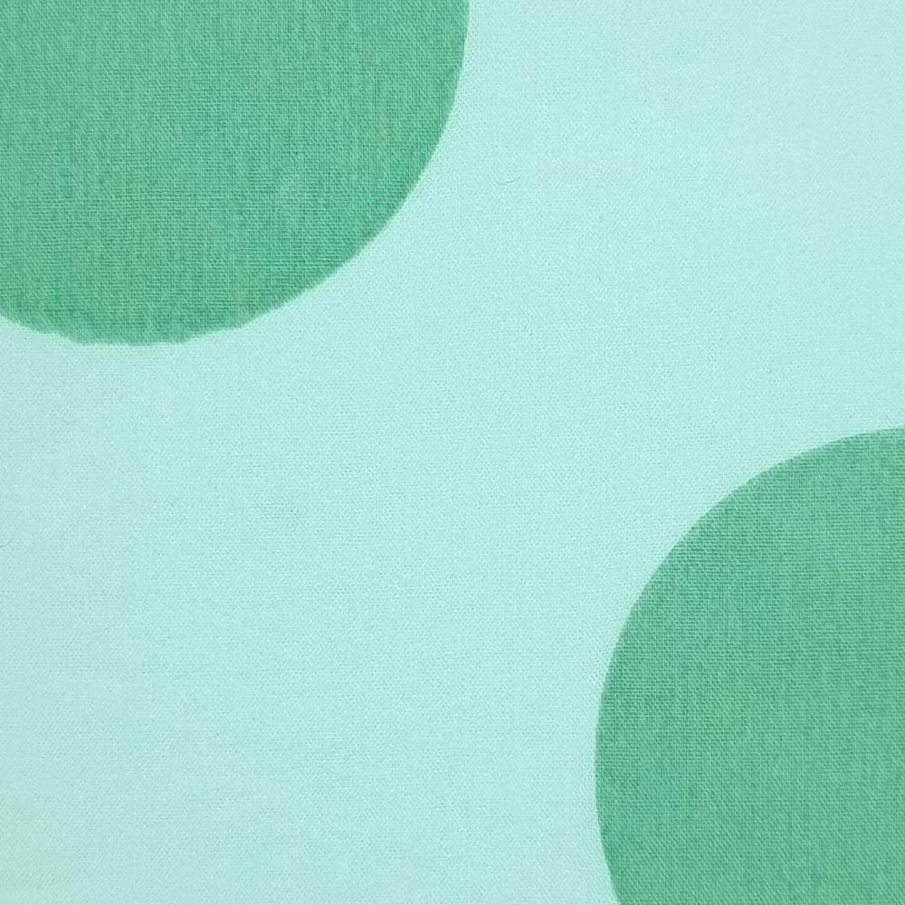 1.Beige/Blue-2.Green/Red-3.Pink/Violet-4.Blue/Green-5.White/Green - 50mm Dots Enzyme Cotton Woven Fabric - FAB 1420