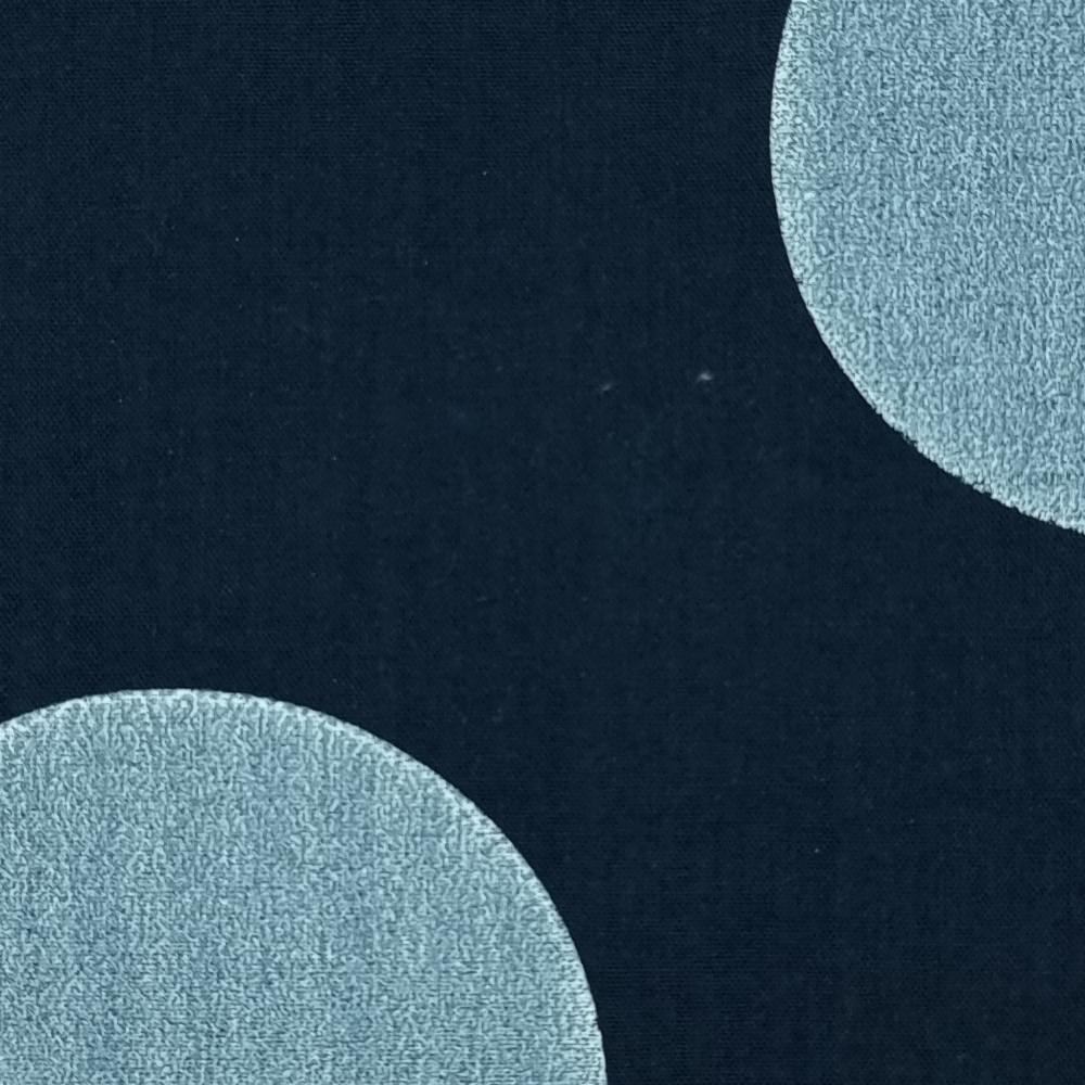 1.Beige/Blue-2.Green/Red-3.Pink/Violet-4.Blue/Green-5.White/Green - 50mm Dots Enzyme Cotton Woven Fabric - FAB 1420